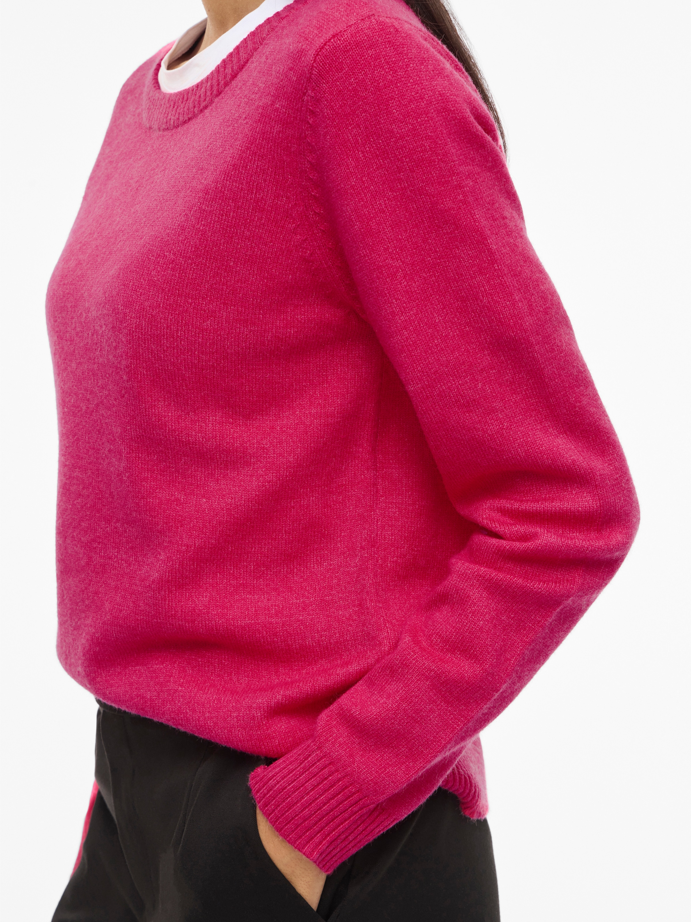 Vila Rundhalspullover »VIRIL O-NECK L/S  KNIT TOP - NOOS« Viskosemischung, regular fit