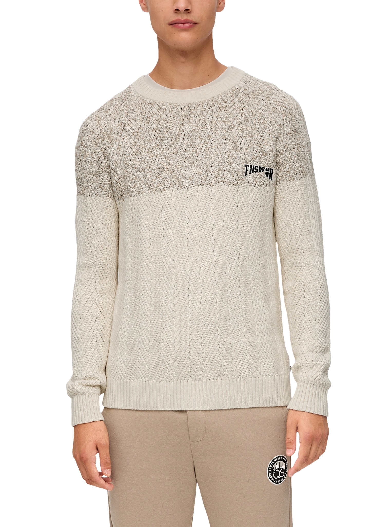 Strickpullover, in Colorblock-Optik