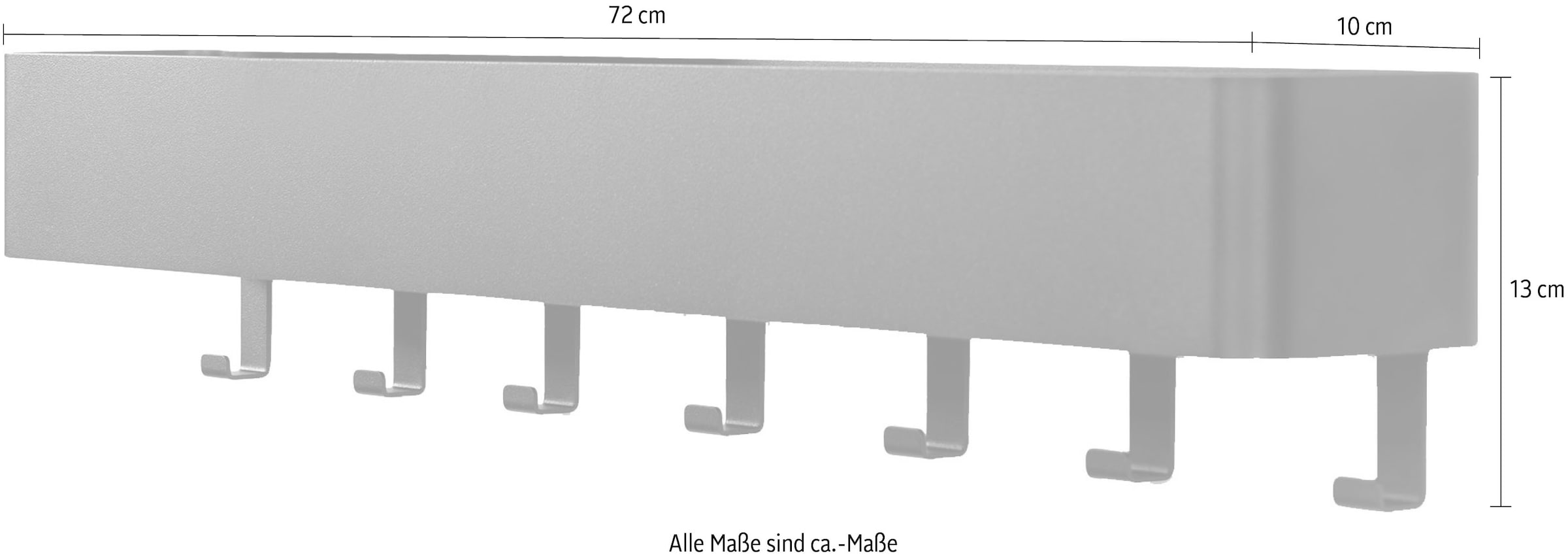 Spinder Design Garderobenhaken »Multi 7«, (1 St.), 2-in-1 Wandregal + Garderobe