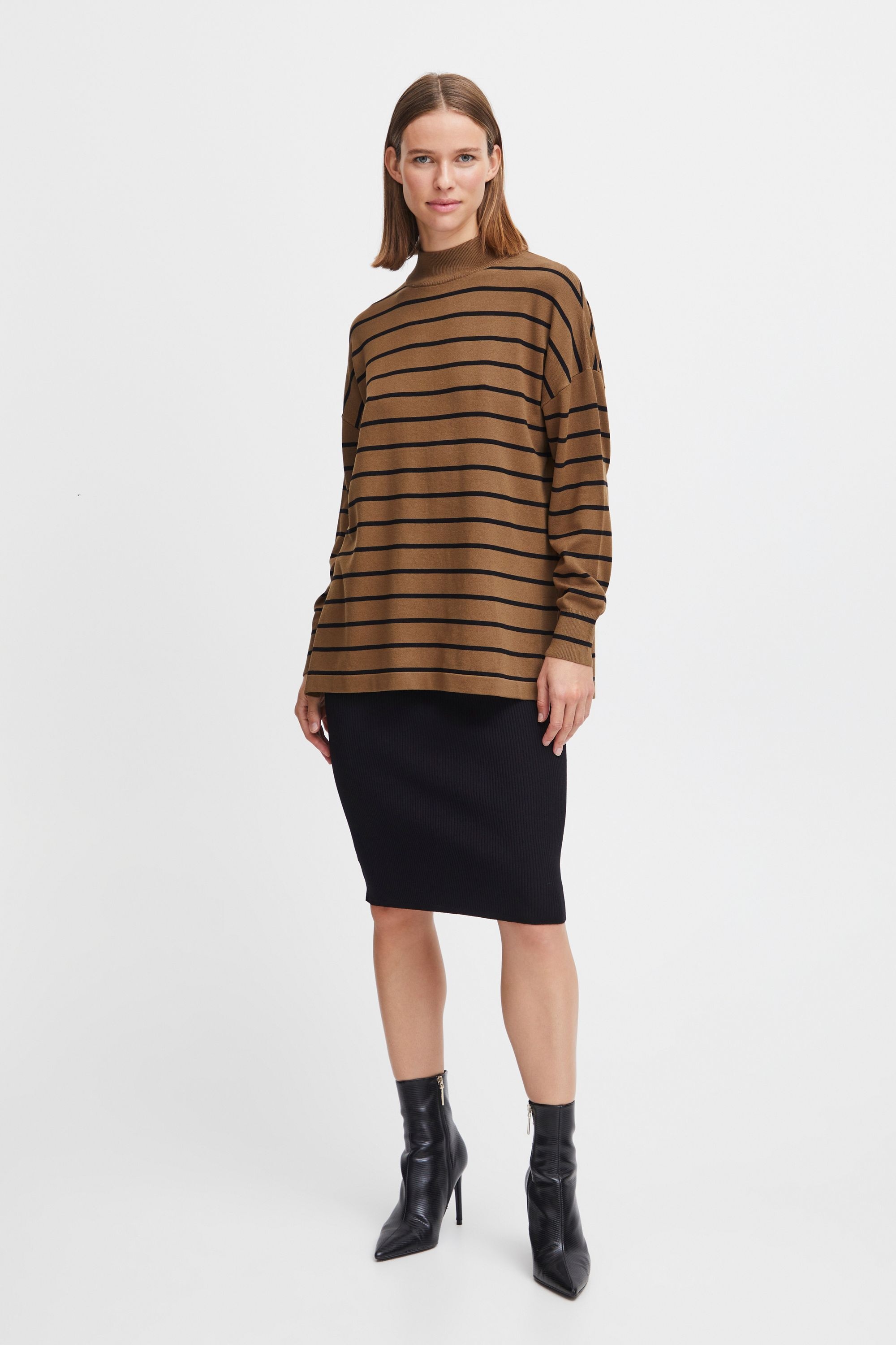 b.young Strickfleece-Pullover »Strickpullover BYMMMORLA LOOSE TURTLENECK -«