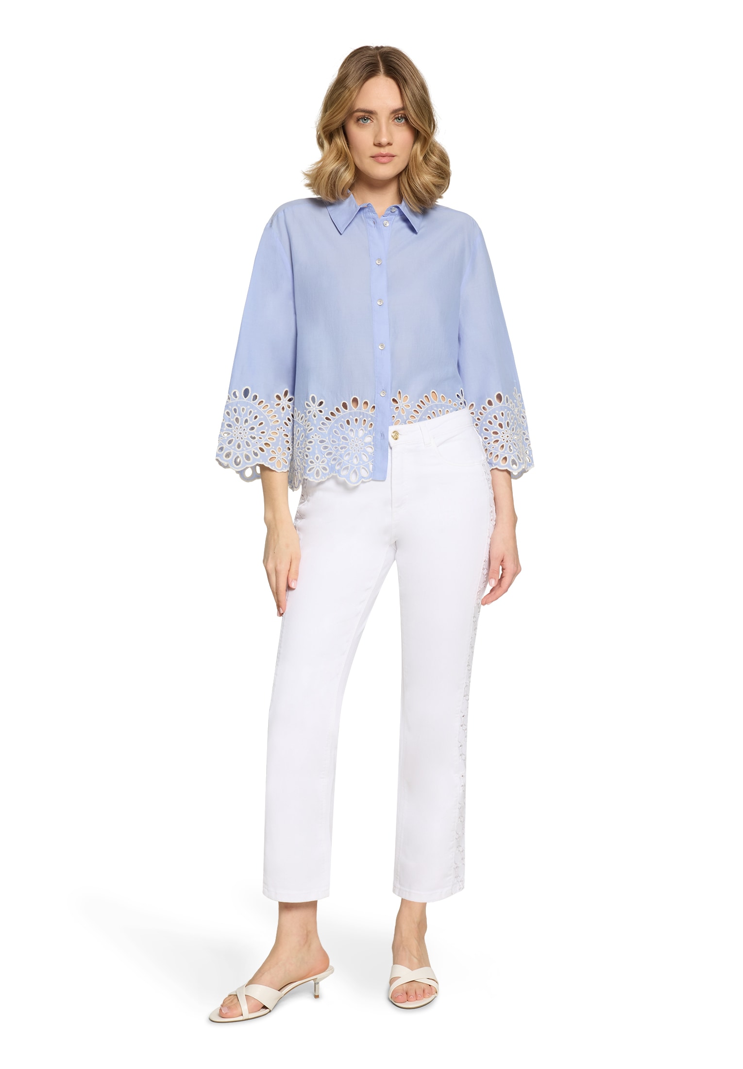 Cartoon Klassische Bluse »Casual-Bluse mit Stickerei«