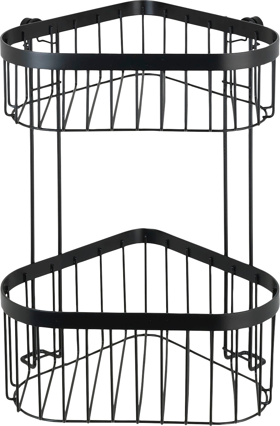 WENKO Eckregal »Classic Plus Black«, 1 Ablage, 1 Korb