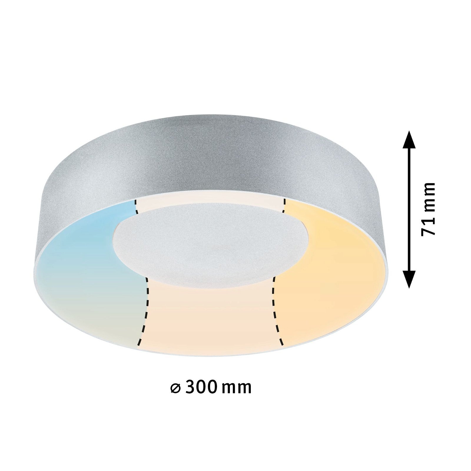 Paulmann LED Deckenleuchte »Selection Bathroom Casca IP44 1x16W 300mm, 230V Metall/Kunststoff«, 1 flammig, WhiteSwitch