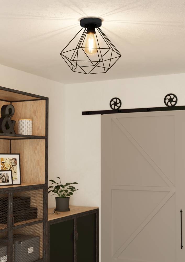 EGLO Deckenleuchte »TARBES«, 1 flammig, Leuchtmittel E27 | ohne Leuchtmittel, Wohnzimmerlampe, Esszimmer, Flur, Drahtgeflecht, 1flammig, 32,5x27,5cm