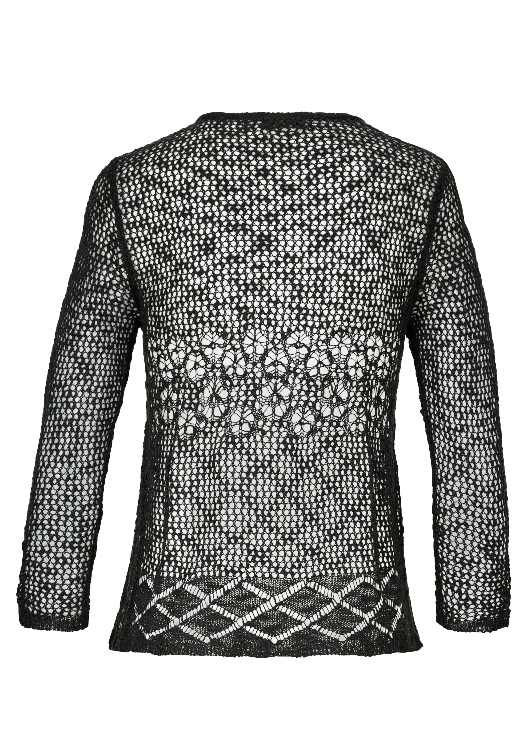 s.Oliver Strickjacke in luftiger Häkeloptik, sommerlicher Cardigan, lockere Passform