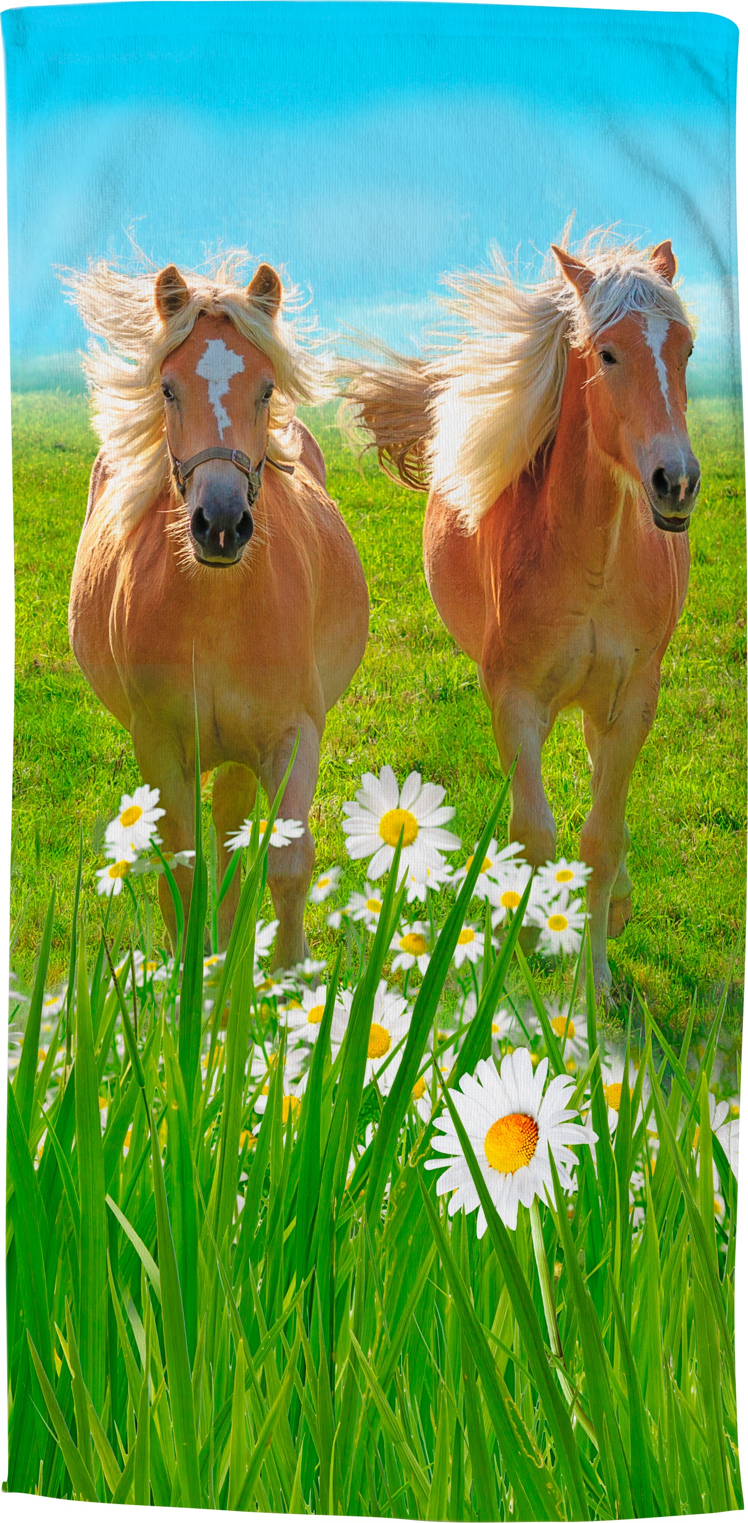 good morning Strandtuch »Horses«, (1 St.), Pferde Motiv, trocknet schnell, Kinder