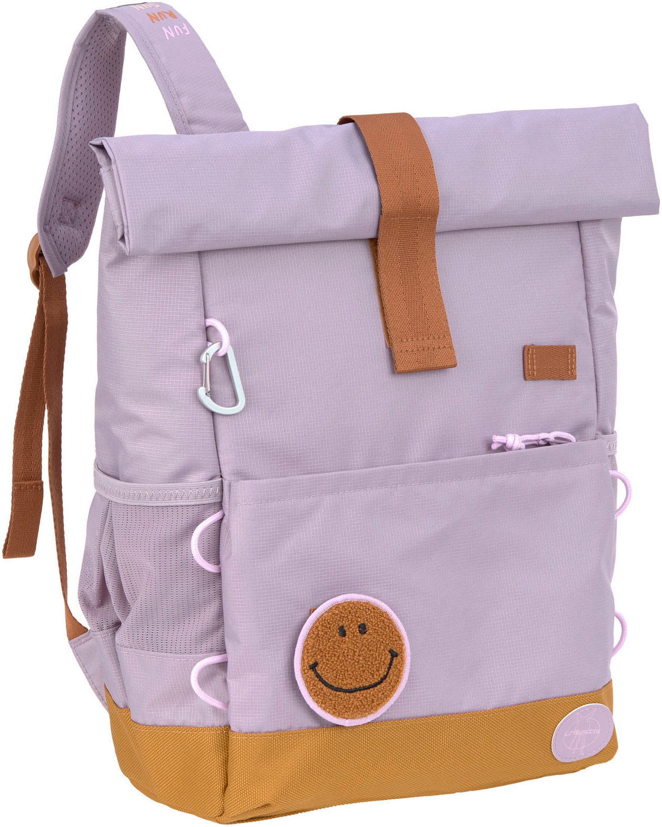 Kinderrucksack »Little Gang, Medium Rolltop Backpack, lilac«, Reflektoren, aus...