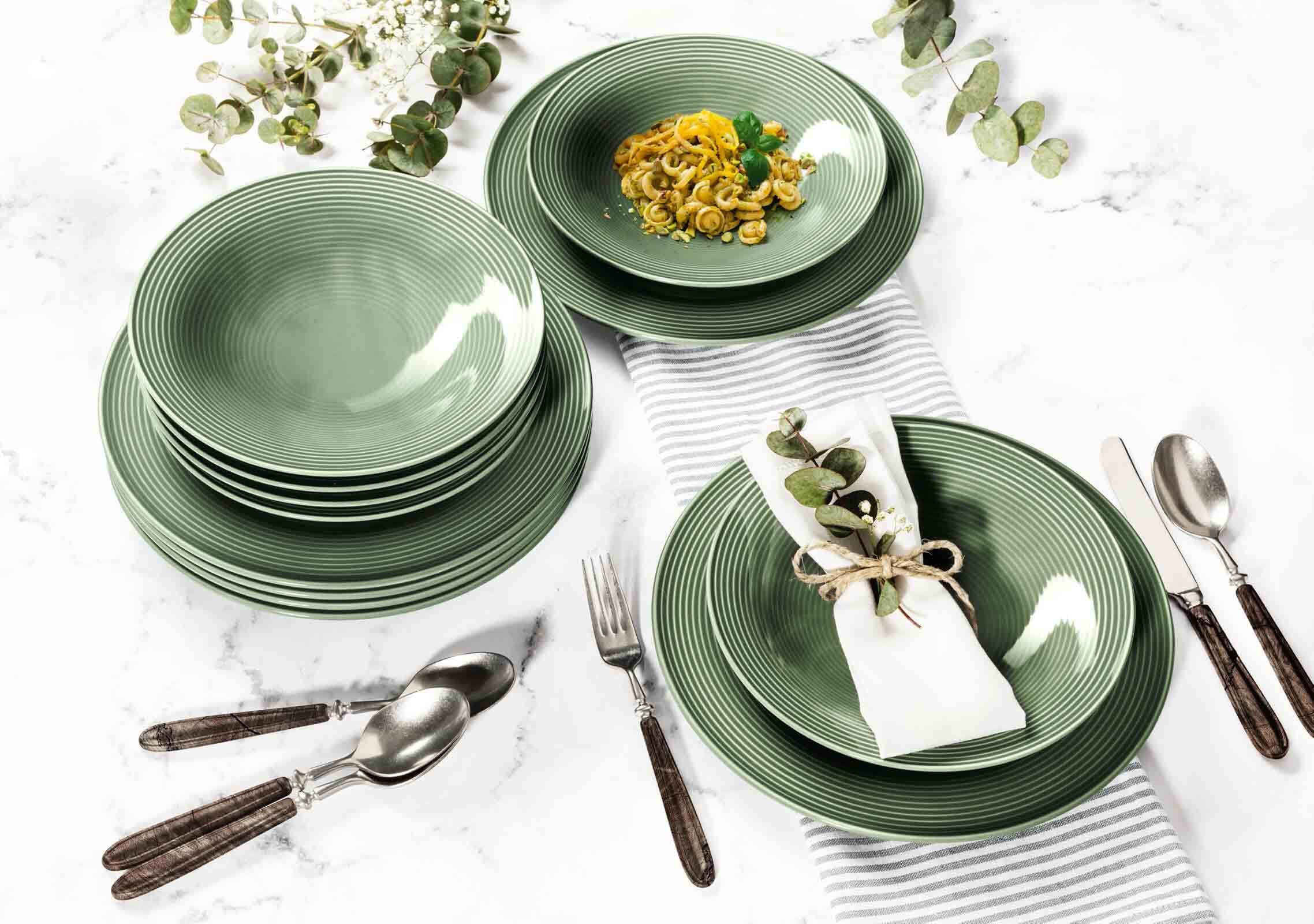 Seltmann Weiden Geschirr-Set »Tafelservice Beat Color Glaze 12er Set bunt«