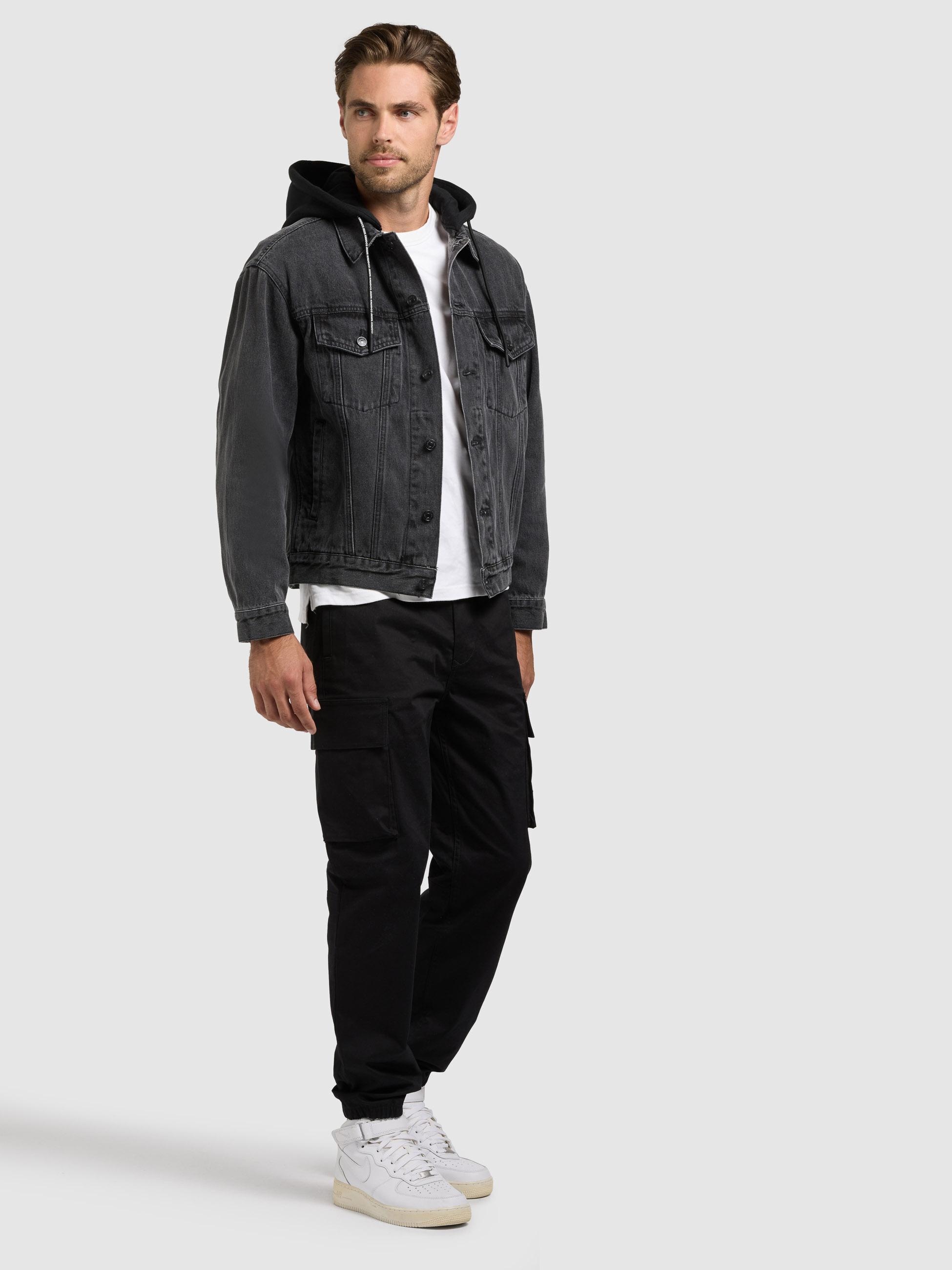 khujo Jeansjacke »Jeansjacke Jokin« mit Kapuze Herren Denim-Jacke mit Sweat-Kapuze