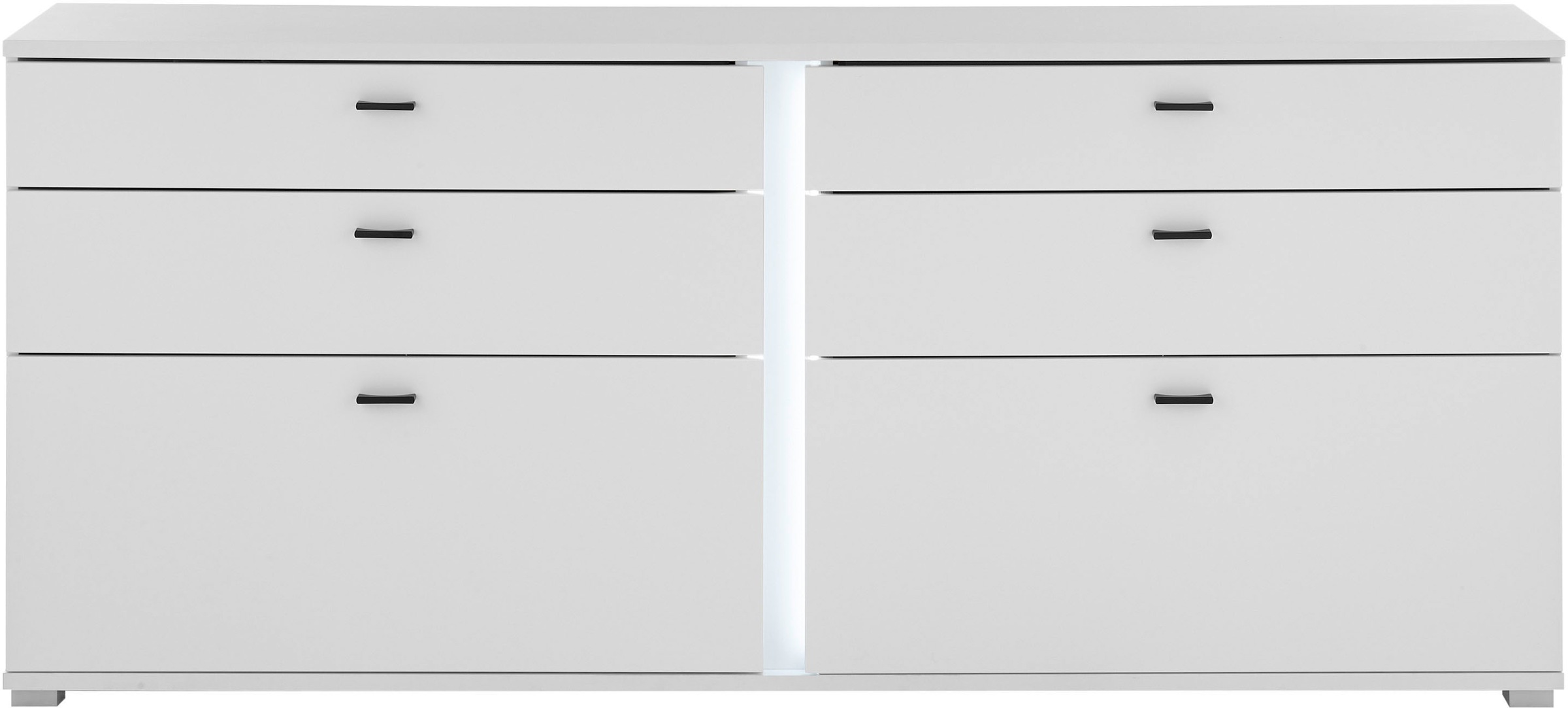 INOSIGN Sideboard »LONG ISLAND«, (1 St.), in moderner Trendfarbe,inklusive senkrechter Beleuchtung,Breite 200 cm