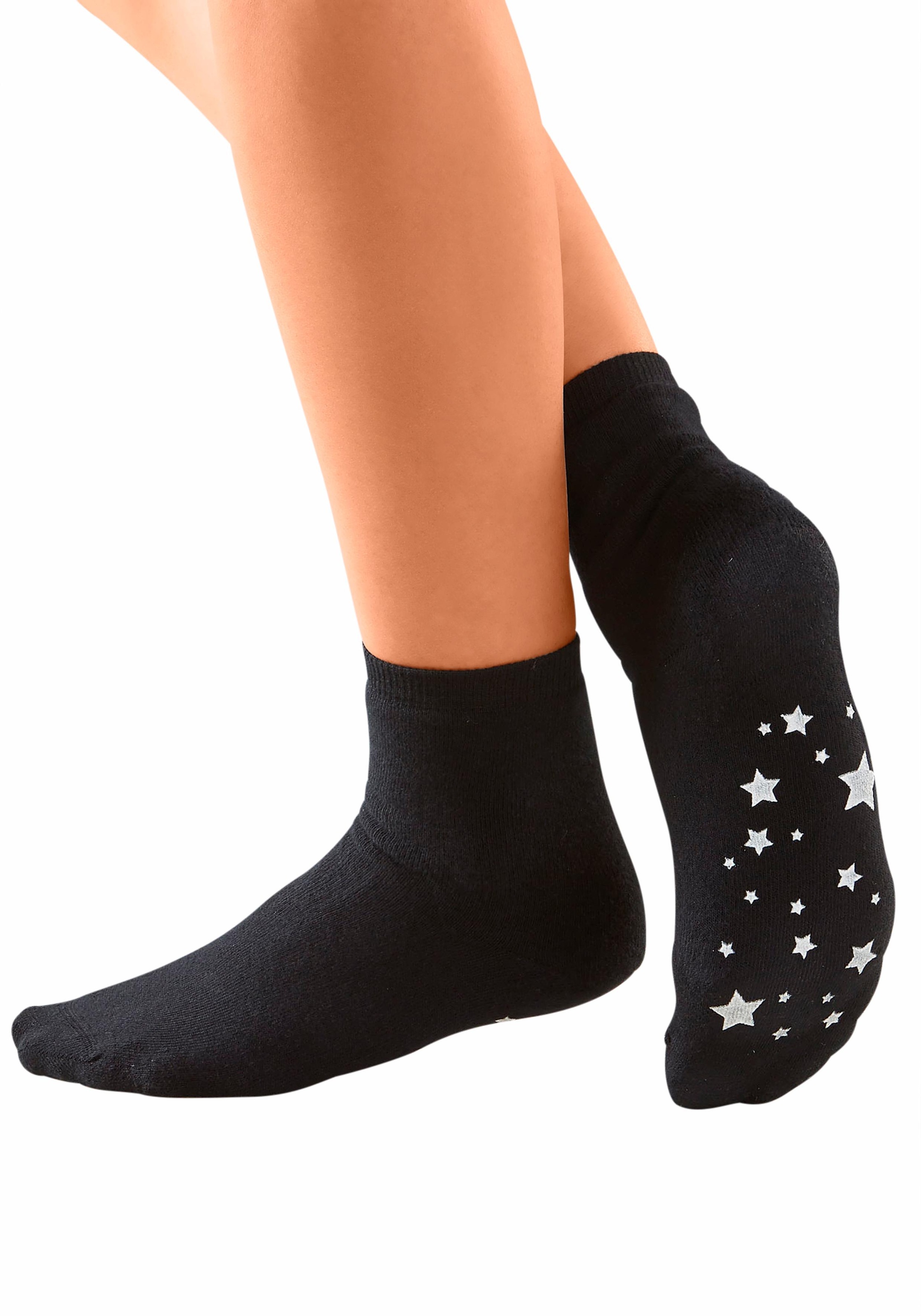 Lavana ABS-Socken, (Packung, 3 Paar), mit Antirutschsohle im Sterndesign