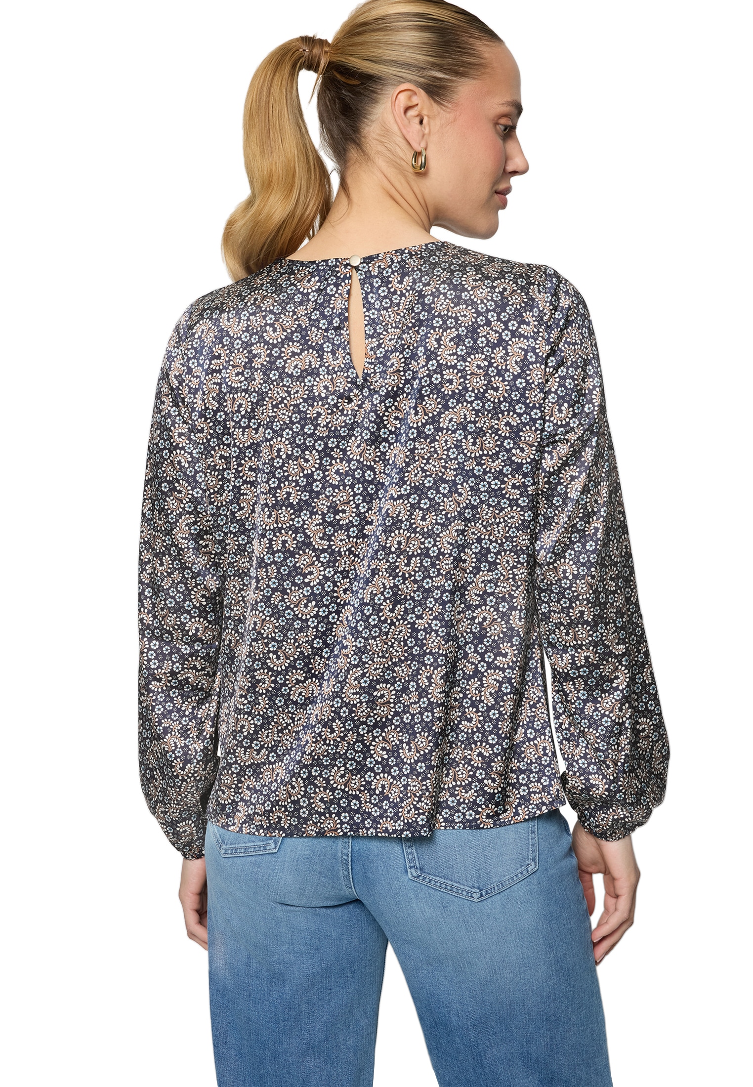 Zero Satinbluse »Satinbluse mit Druck«