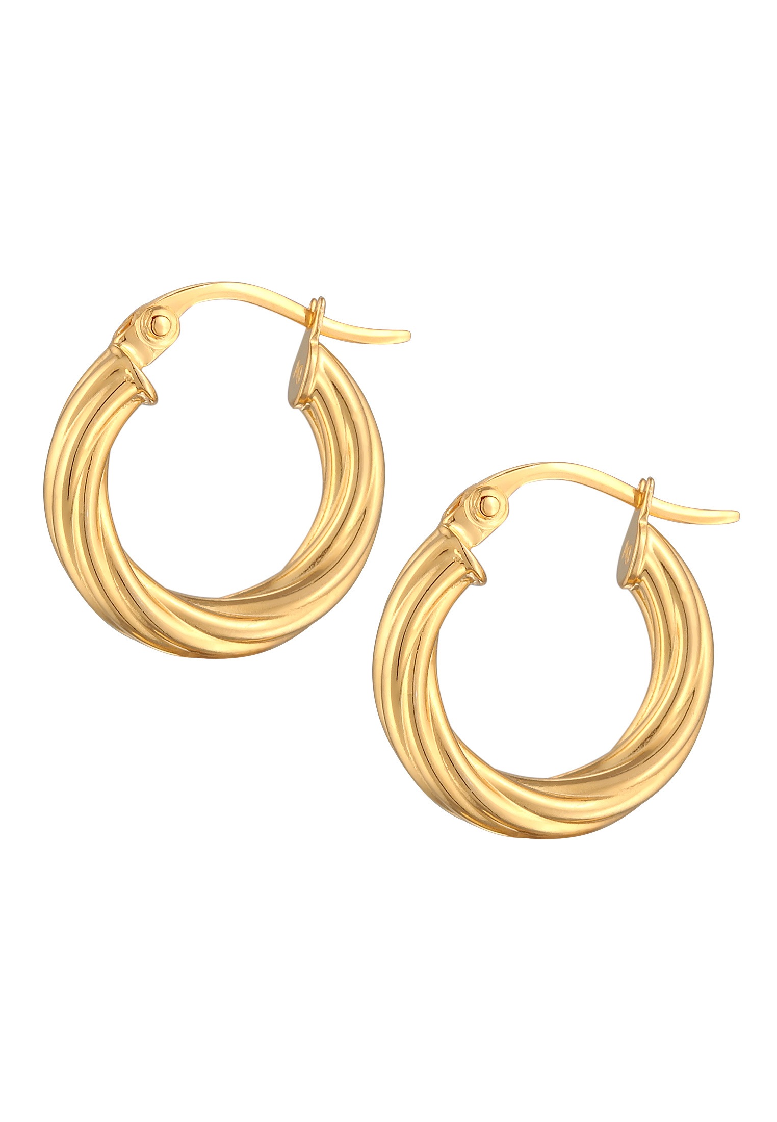 Elli Paar Creolen »Ohrringe Creolen Twisted Look Gedreht 925 Silber«