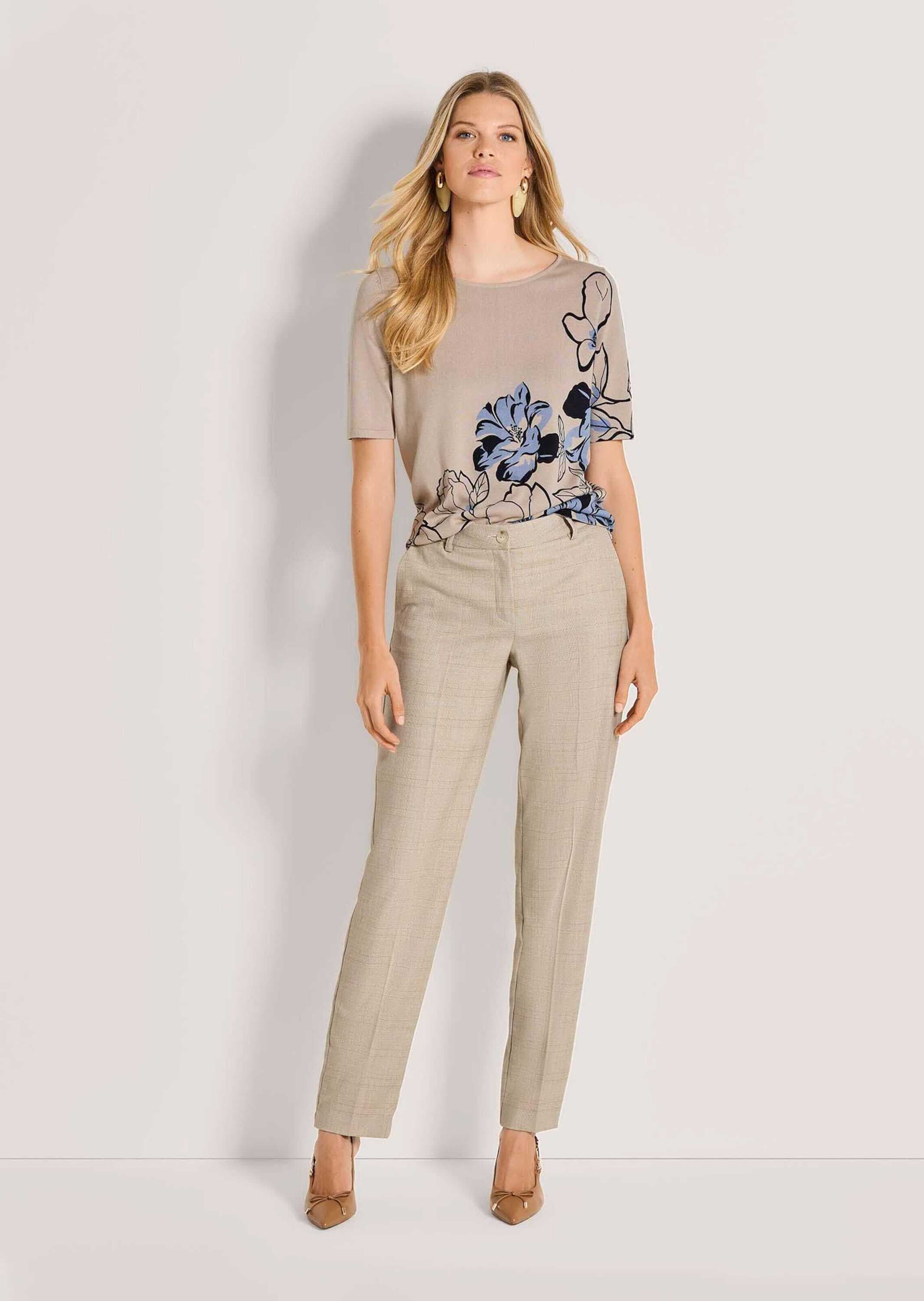 MADELEINE Stoffhose »Chinohose Glencheck-Hose mit Bügelfalten«