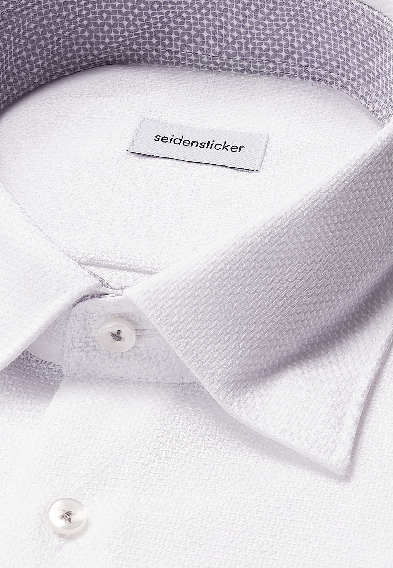 seidensticker Businesshemd »Schwarze Rose« Regular 1/1 Covered-Button-Down-Kragen Struktur