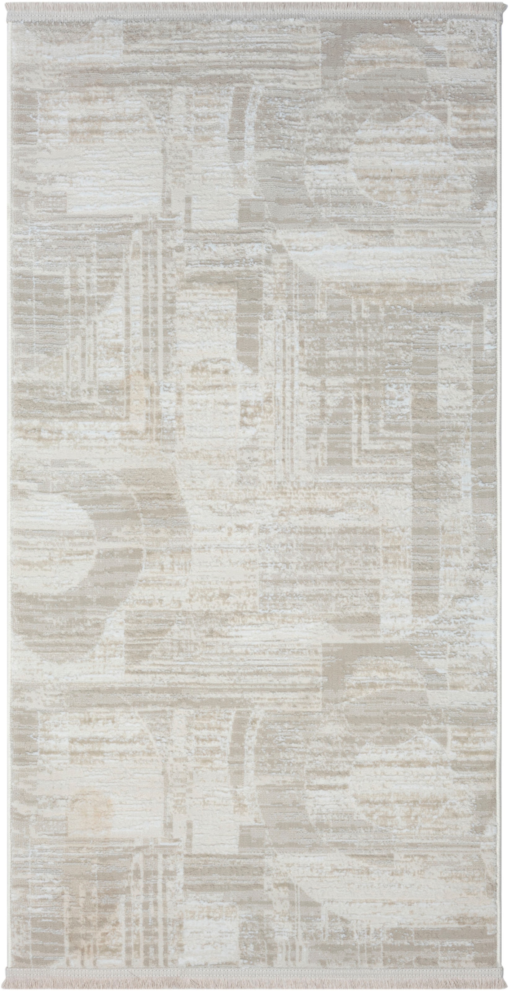 Myflair Möbel & Accessoires Teppich »My Circles« rechteckig 10 mm Höhe Kurzflor, modernes Design, Retro-Style, mit Fransen, besonders weich