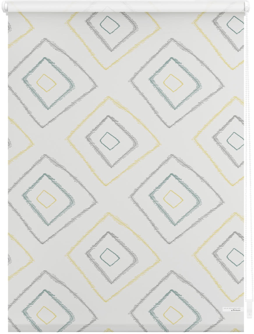 LICHTBLICK ORIGINAL Seitenzugrollo »Rollo Klemmfix, ohne Bohren, Verdunkelung, Stripy Boho Rectangle«, verdunkelnd, Verdunkelung-energiesparend, freihängend