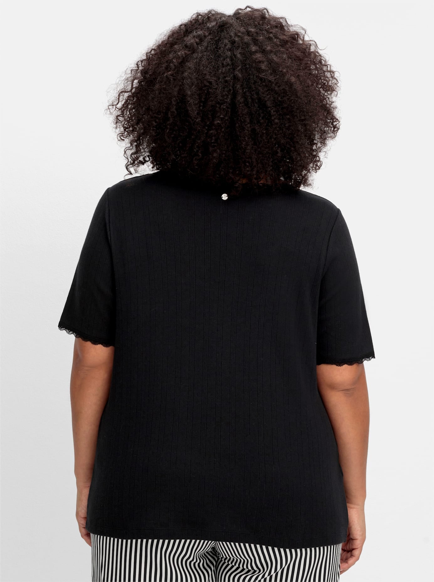 Sheego Kurzarmshirt »T-Shirt«, (1 tlg.)