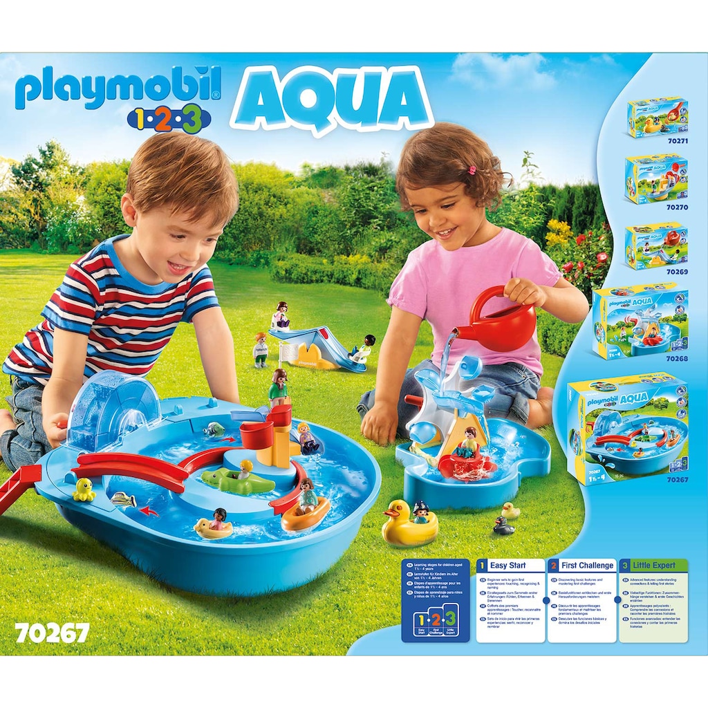 Playmobil® Konstruktions-Spielset »Fröhliche Wasserbahn (70267), Playmobil 123 - Aqua«, (16 St.)