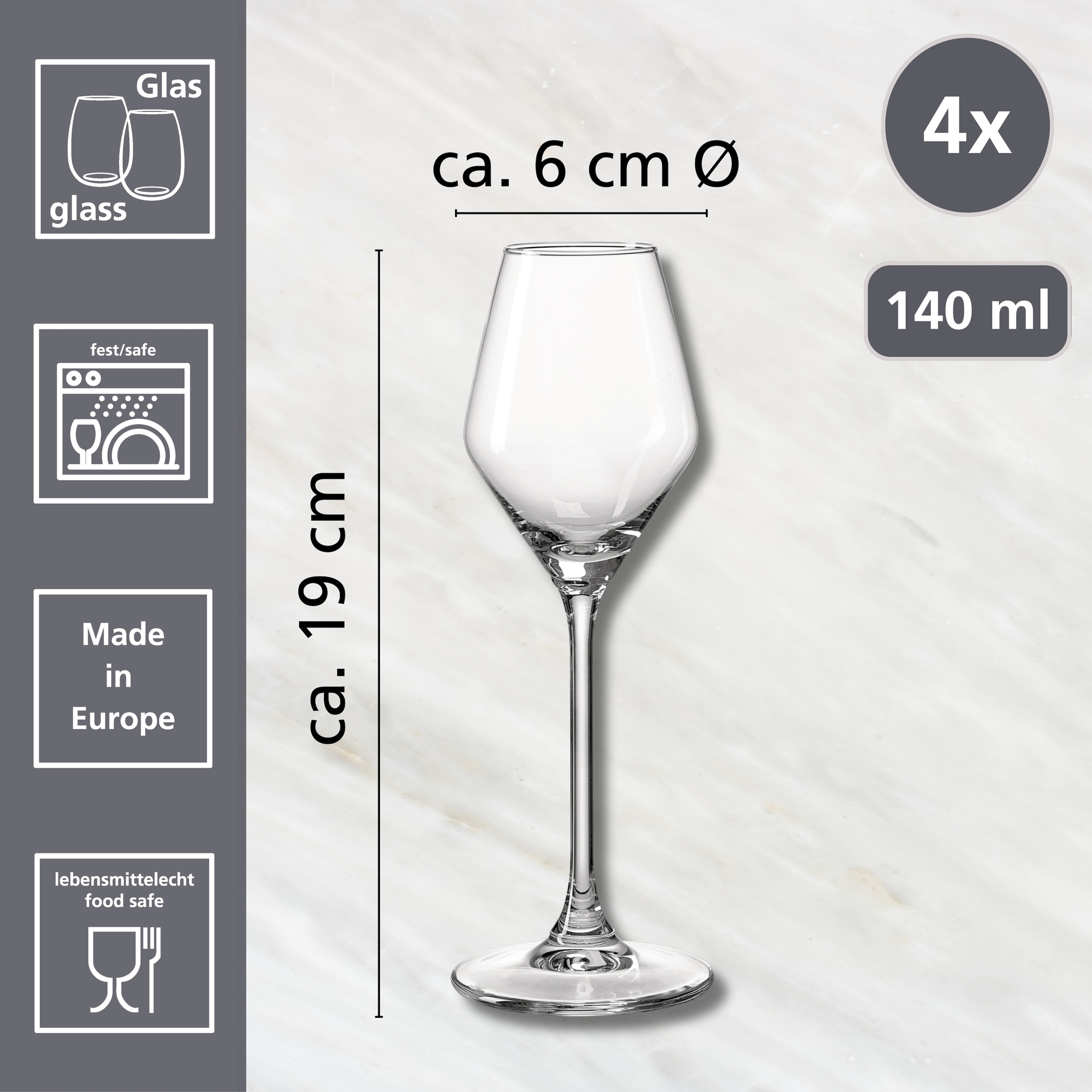Ritzenhoff & Breker Likörglas »Rumba« 4er Set, je 140 ml