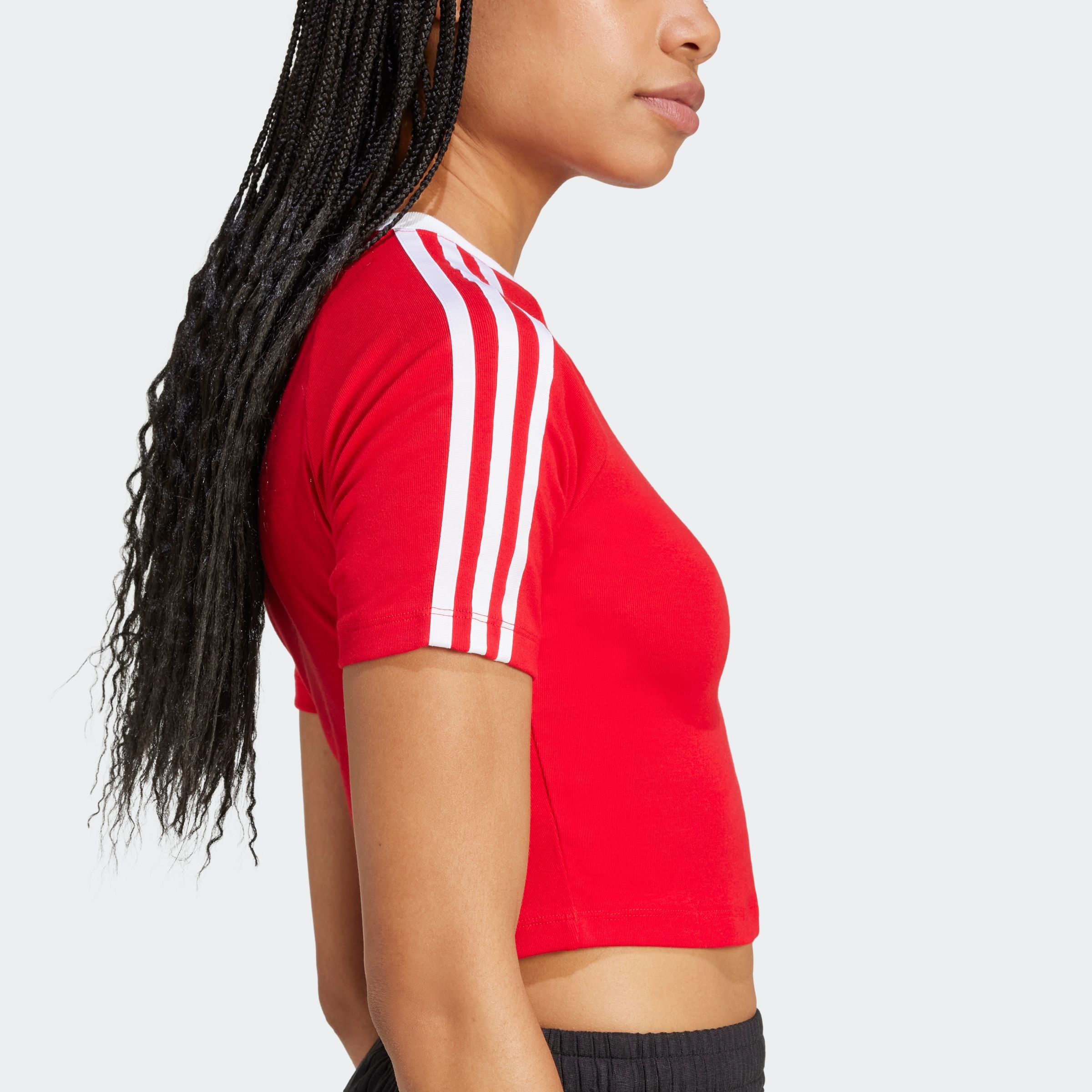 adidas Originals T-Shirt »3 S BABY TEE«, Cropped drei Streifen Shirt