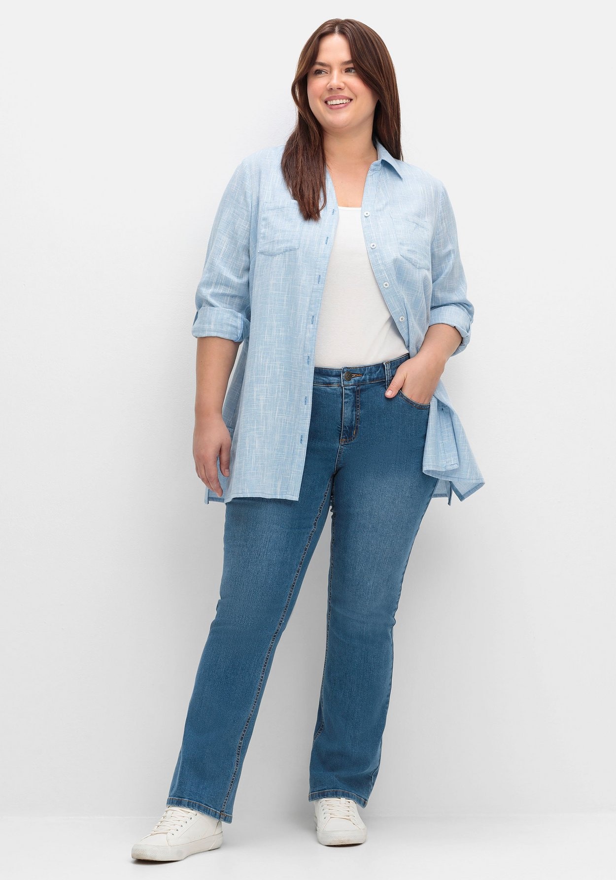 Bootcut-Jeans »Bootcut-Jeans SUSANNE ideal bei viel Bauch und schmalen Beinen«,...