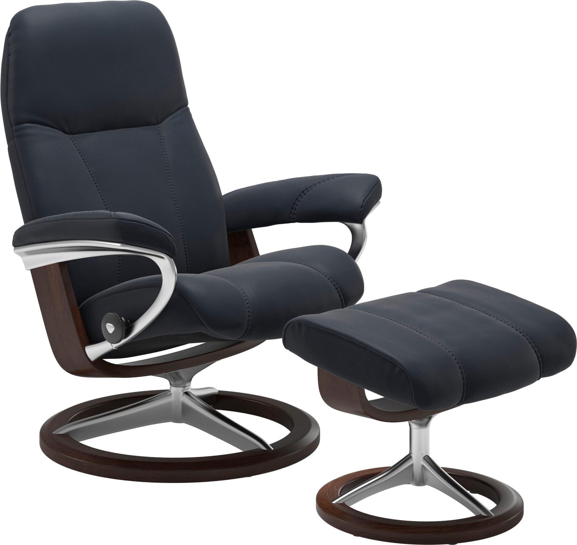 Stressless® Relaxsessel »Consul«, mit Hocker, mit Signature Base, Größe L, Gestell Braun