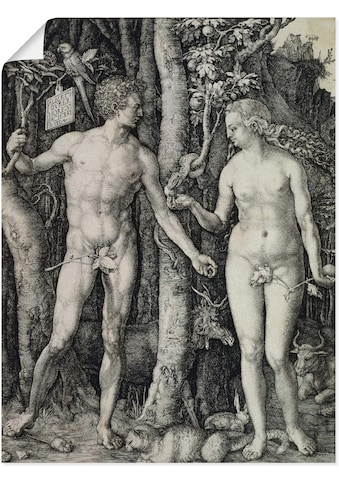 Wandbild »Adam und Eva. 1504«, Religion, (1 St.)