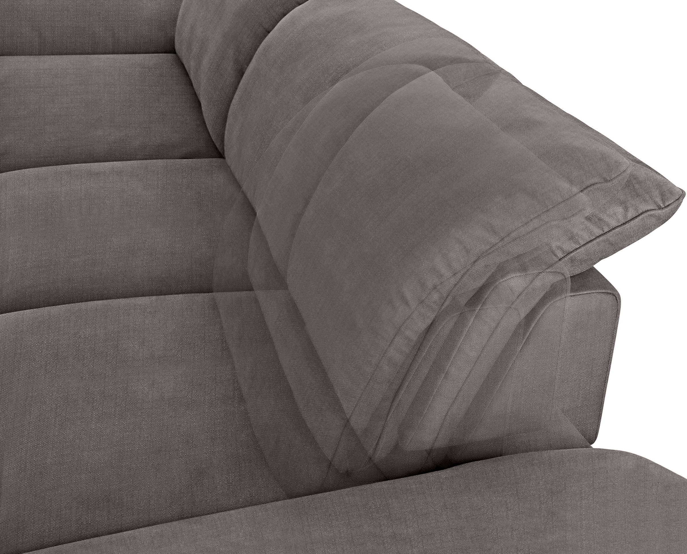 W.SCHILLIG Ecksofa »enjoy&MORE, Designsofa, bequem, zeitlos und elegant, L-Form«, mit Sitztiefenverstellung, Füße silber matt, Breite 340 cm