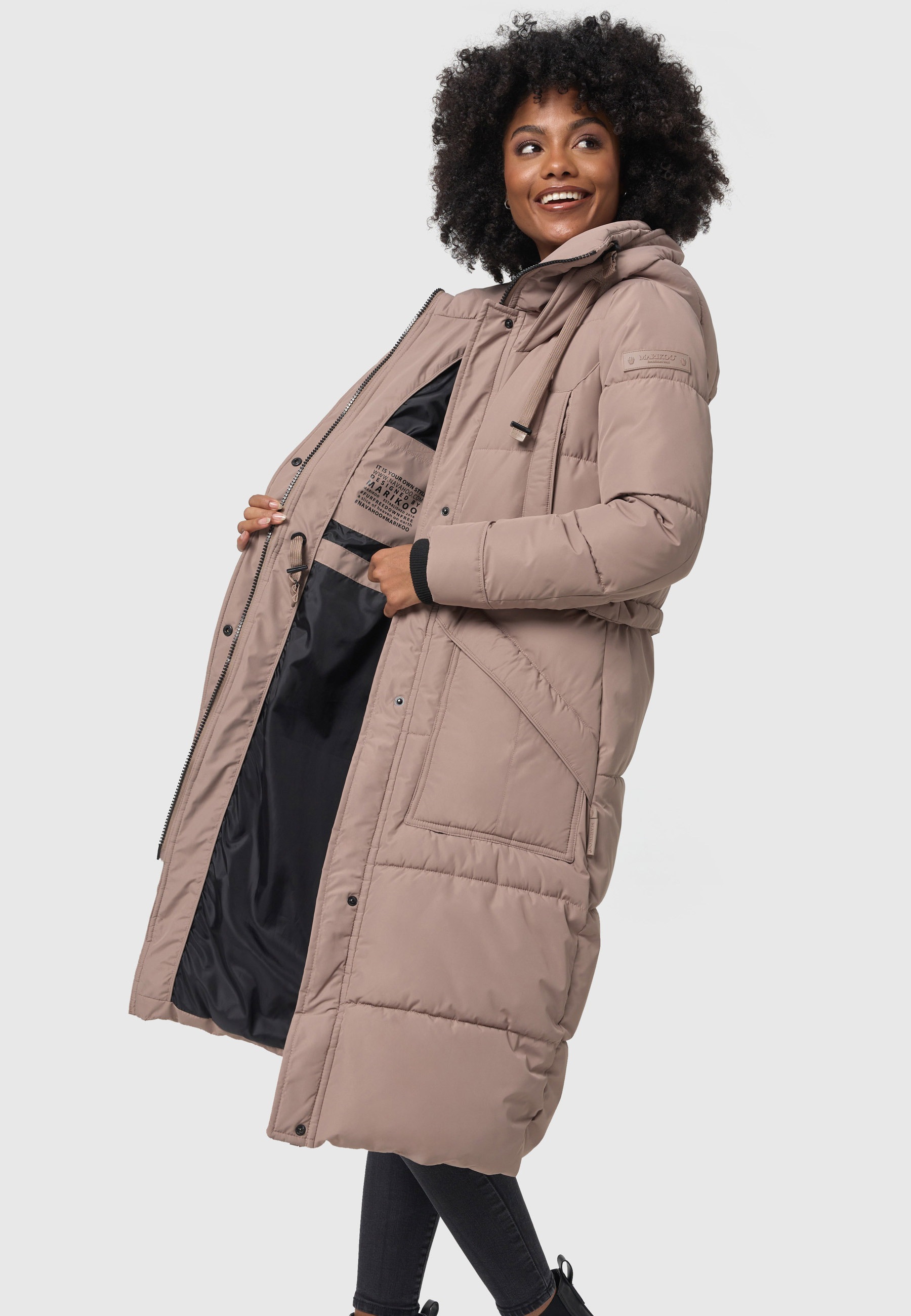 Marikoo Winterjacke »Marikoo Ayumii Damen lange Winter Steppjacke B948«