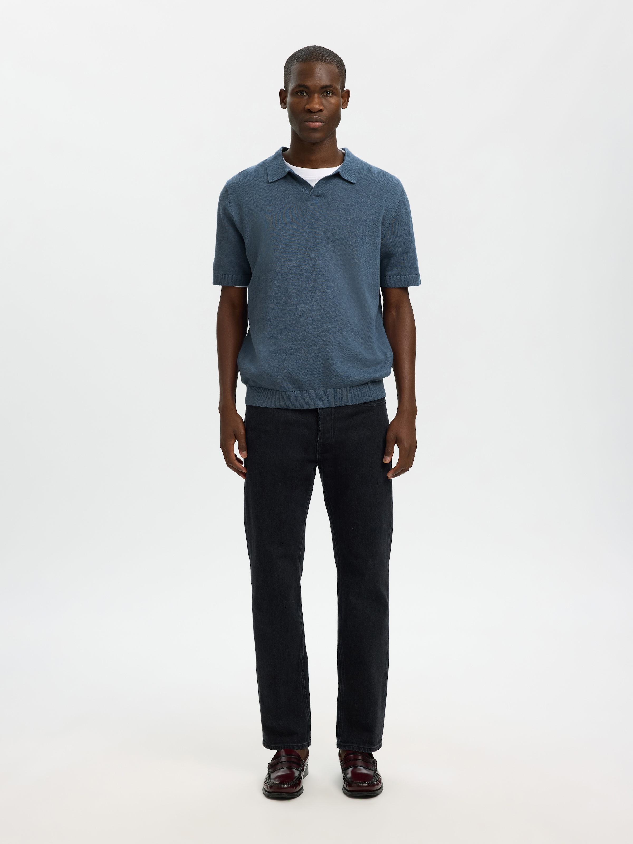 SELECTED Poloshirt »SLHMATTIS SS KNIT SUN OPEN POLO NOOS«
