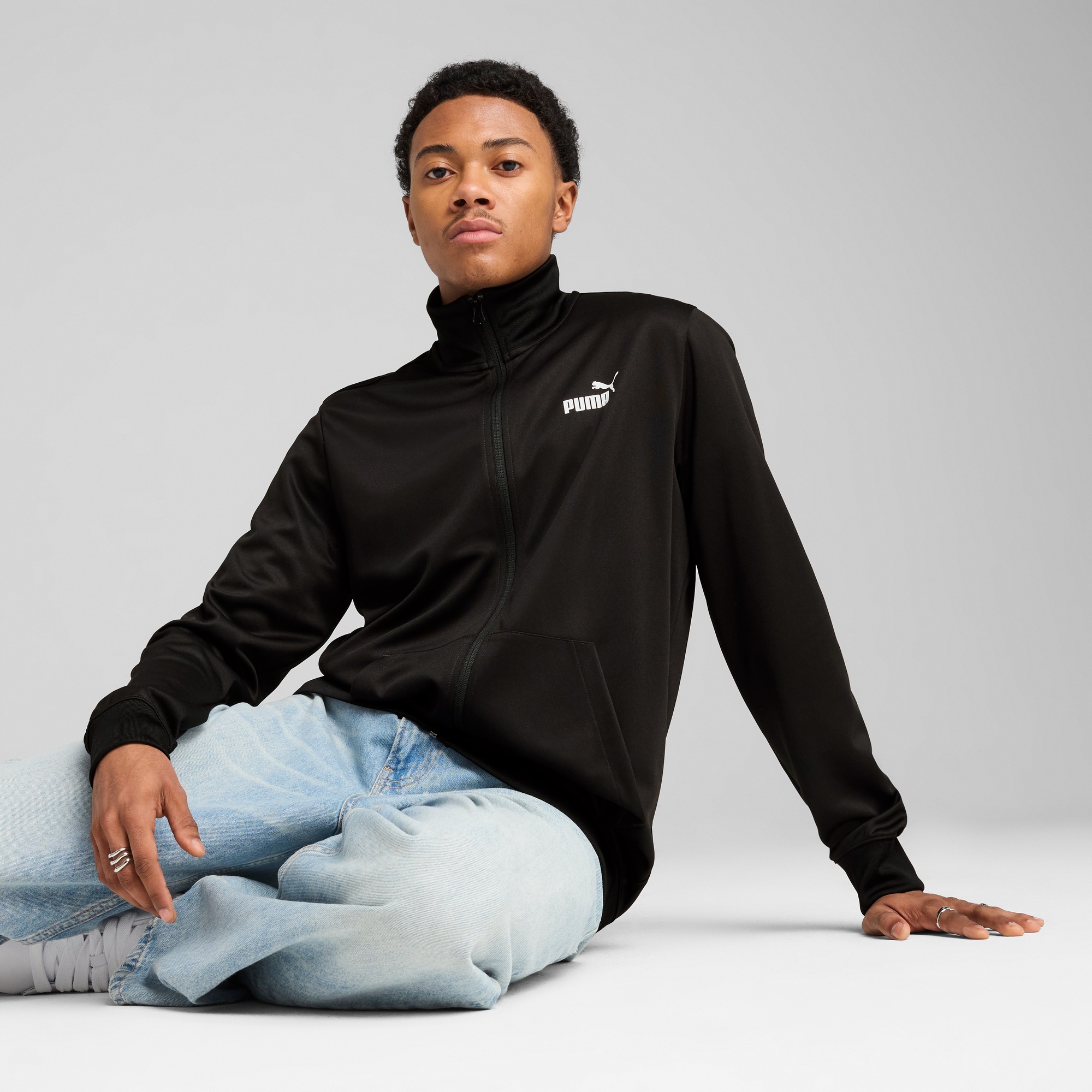 PUMA Trainingsjacke »ESS NO. 1 LOGO POLY TRACK JACKET«, ohne Kapuze