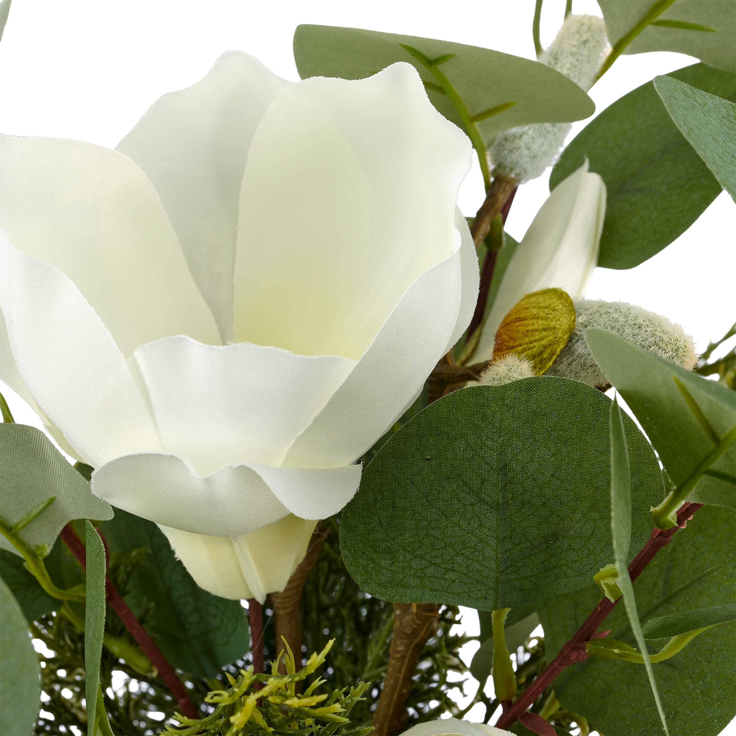 OTTO home Winterliche Kunstpflanze »Mix-Strauß mit Magnolie« mit naturgetreuen Blüten