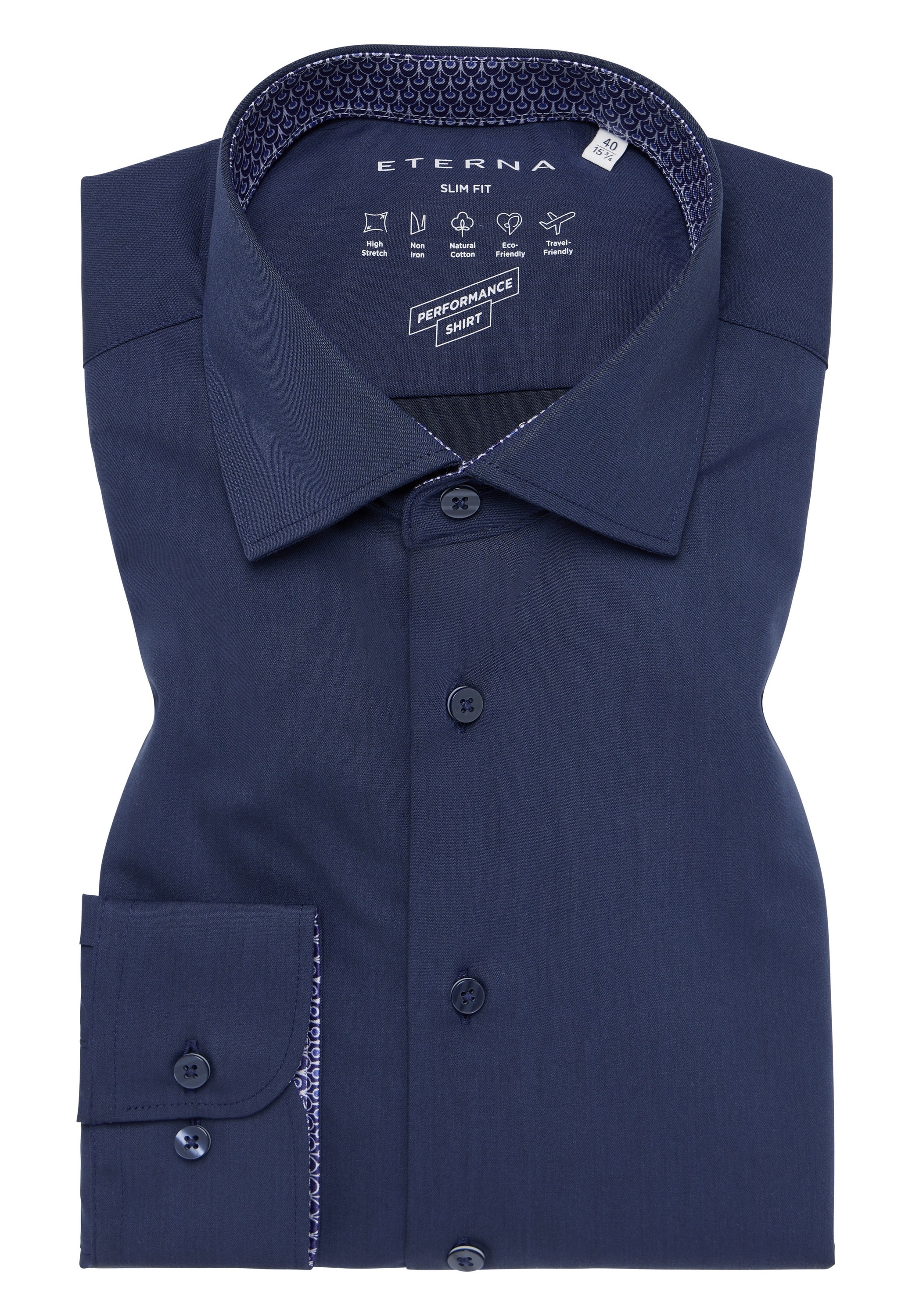 Eterna Langarmhemd »SLIM FIT«, NON IRON (bügelfrei)