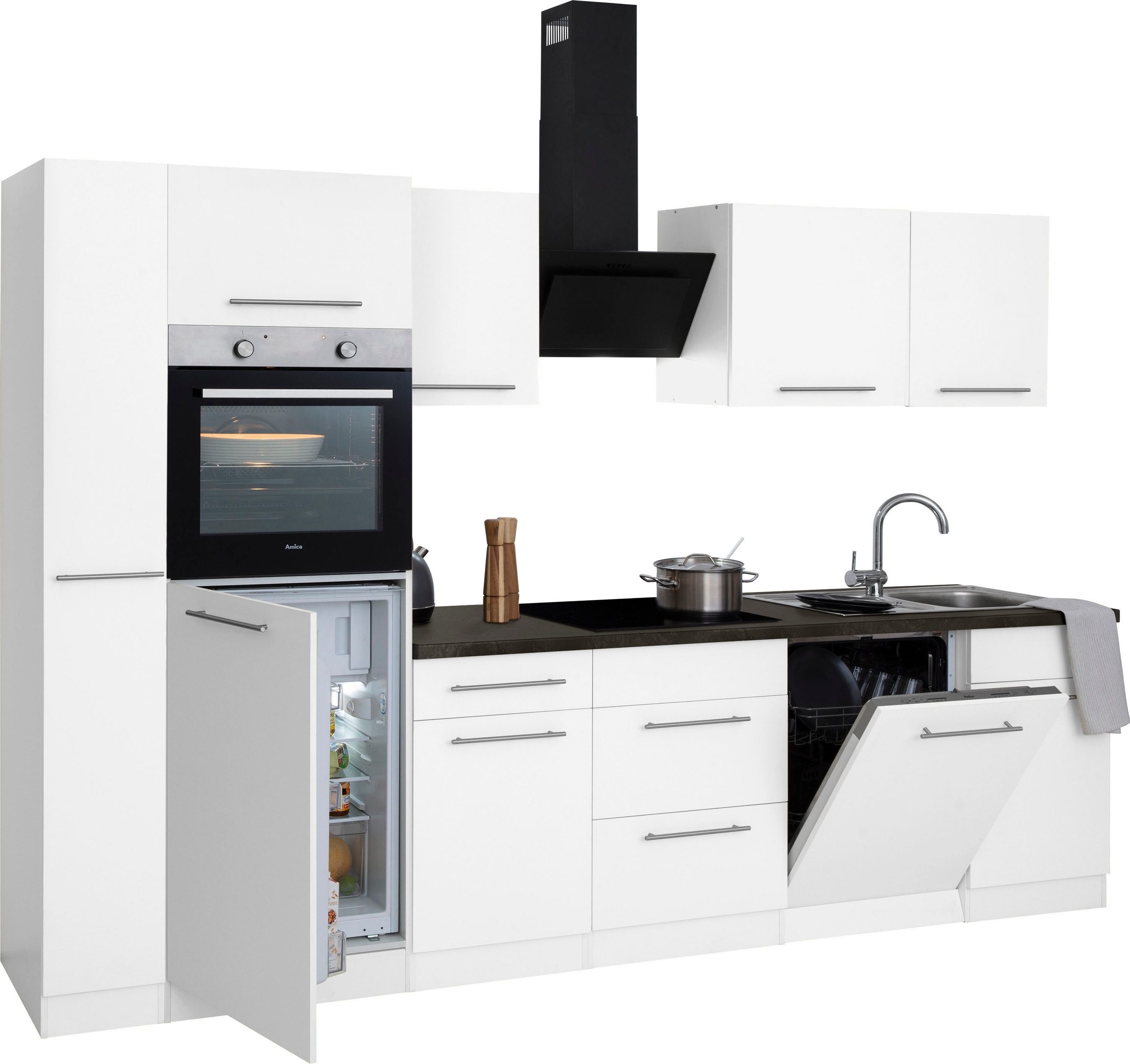wiho Küchen Küchenzeile »Unna«, ohne E-Geräte, Breite 310 cm