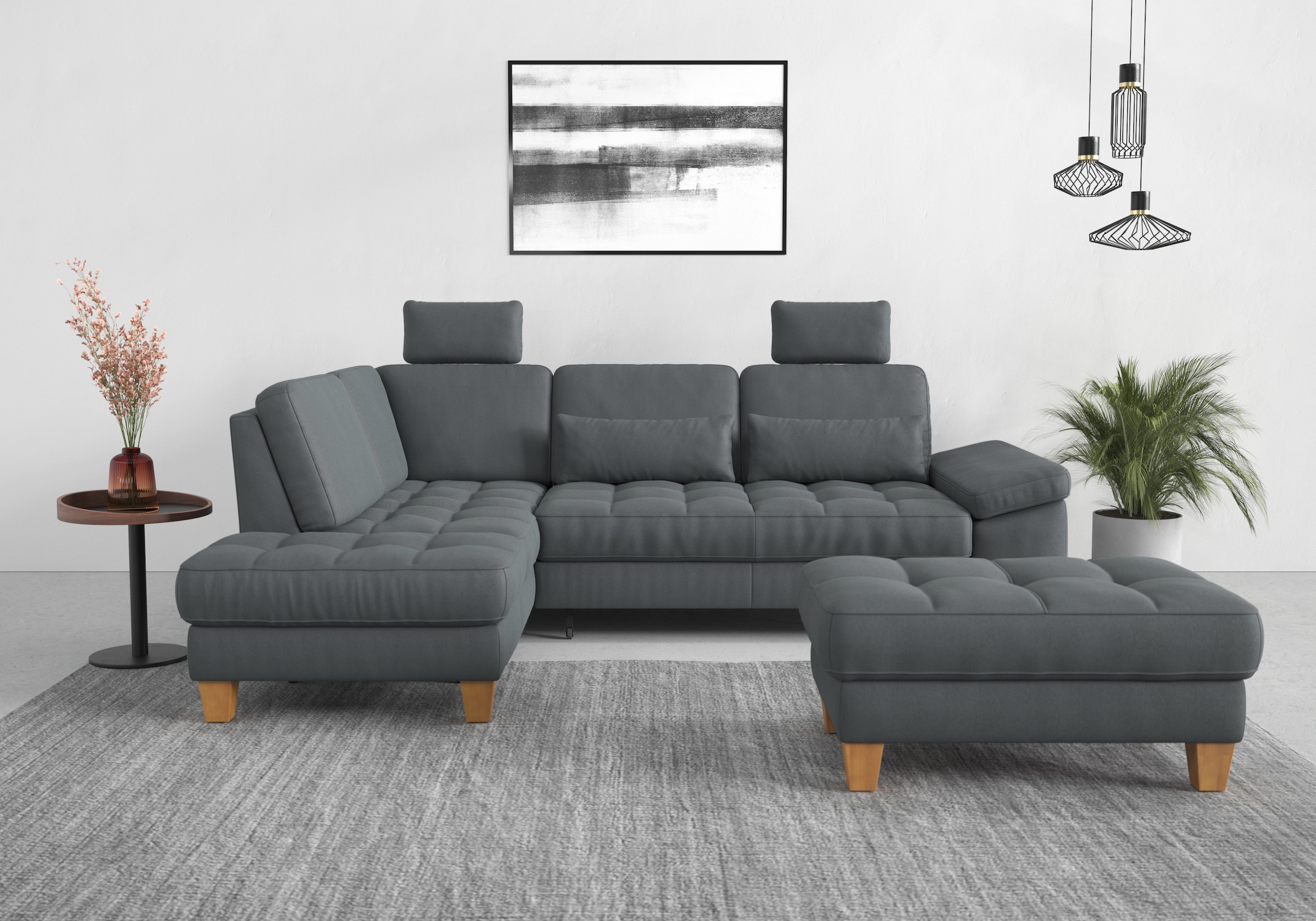 sit&more Ecksofa »Westham L-Form« mit Ottomane, mit oder ohne Bettfunktion, Bettkasten, Verstellung