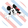 Komar Wandtattoo »Mickey Hang in There«, (Set, 1 St., Komar Dot), Selbstklebende und runde Vliestapete (130 g/m²) - ein Stück mit Ø Durchmesser 125 cm