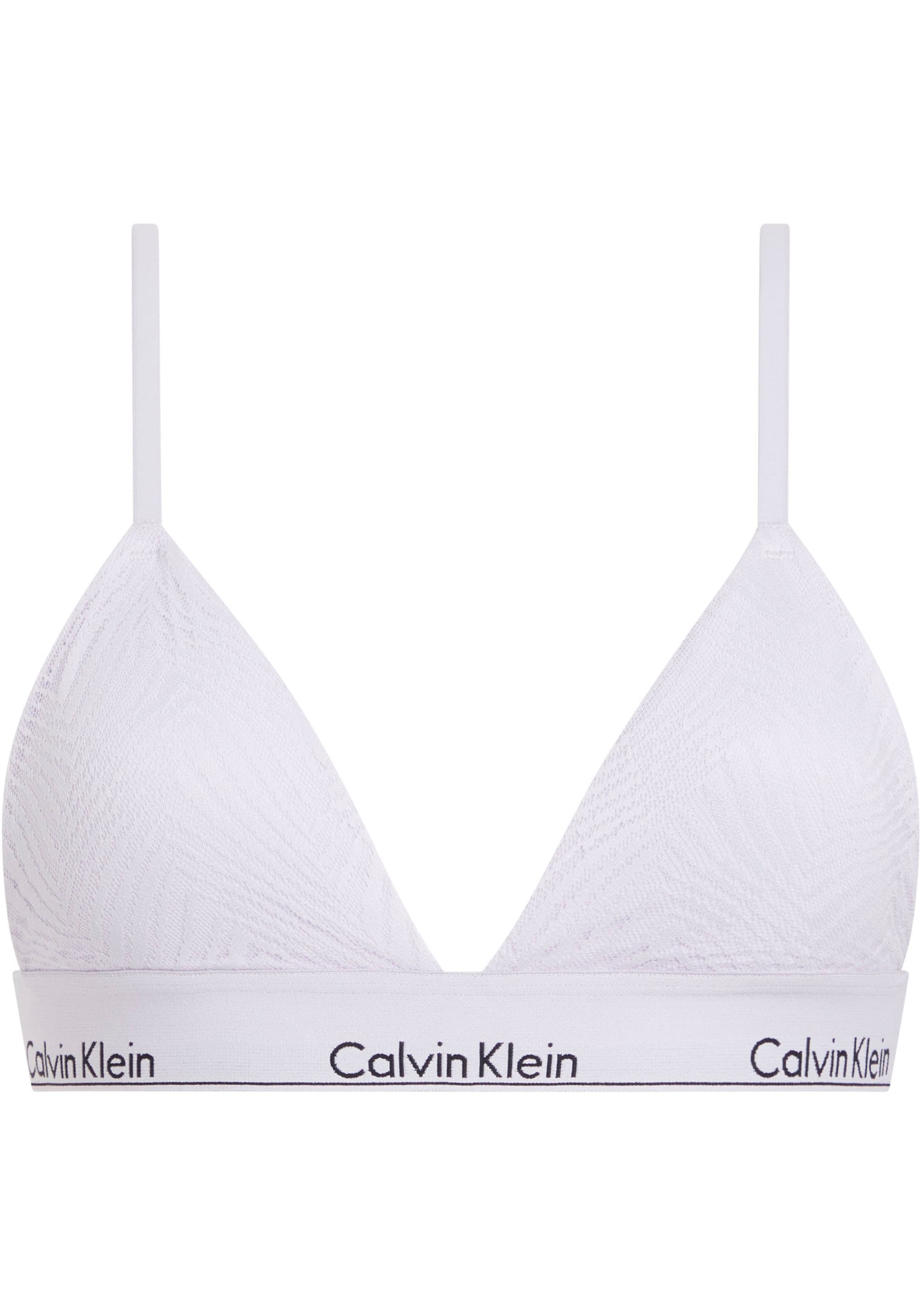 Calvin Klein Underwear LINED - Triangel BH - white/orange/weiß 