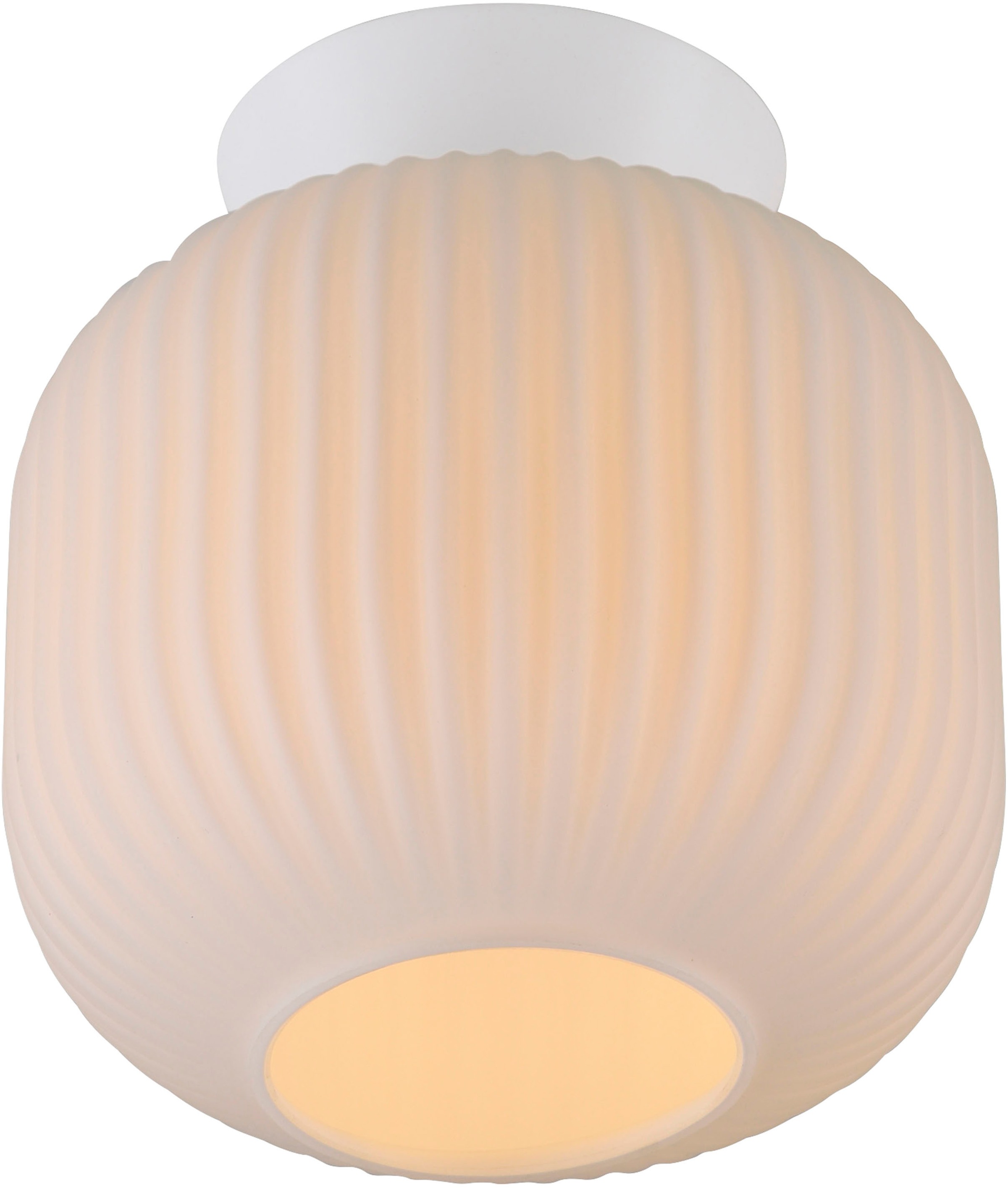 SCHÖNER WOHNEN-Kollektion LED Deckenleuchte »NAMI« E27 1 Stk. SCHÖNER WOHNEN Kollektion, geriffeltes Glas