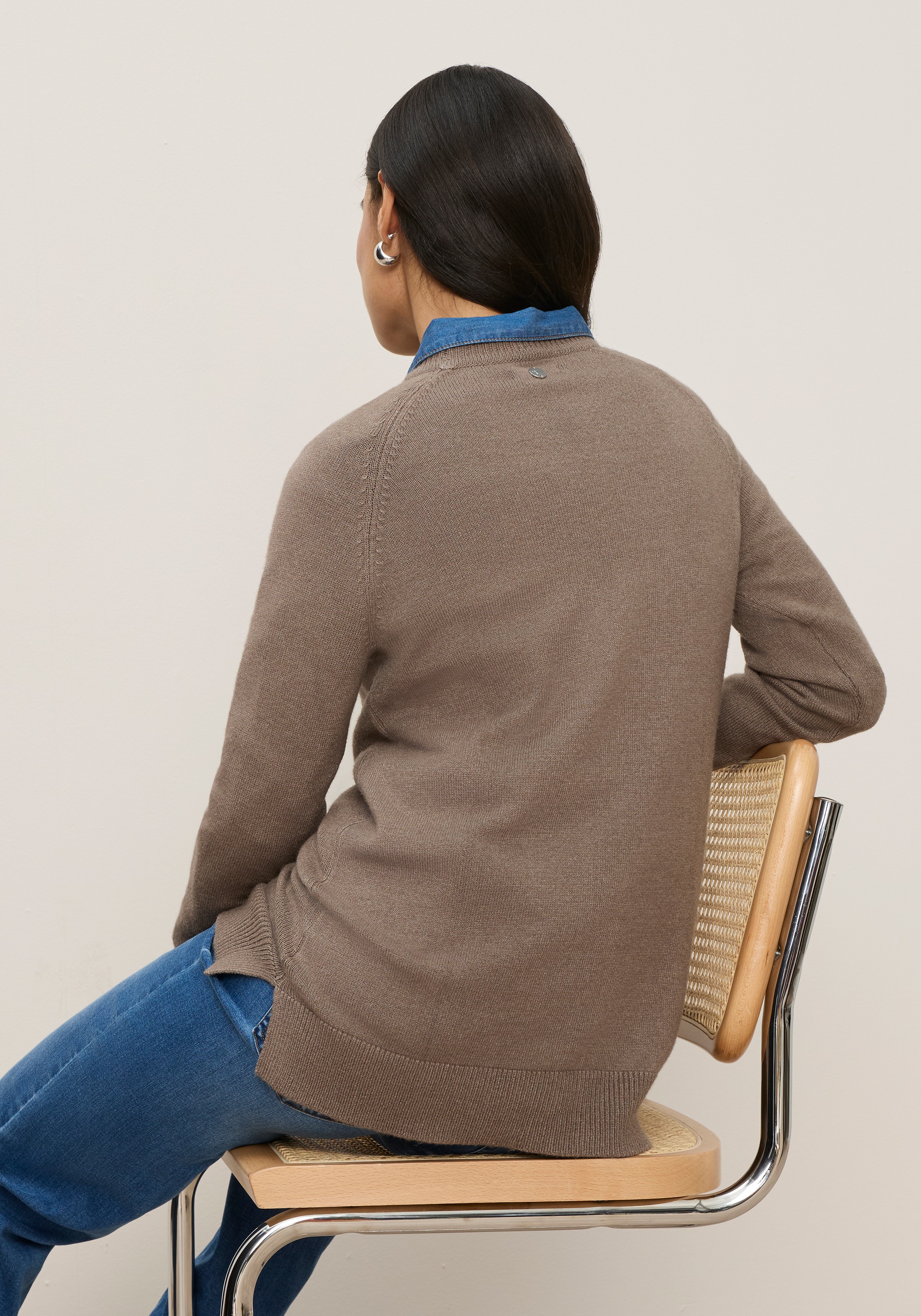 Tamaris Strickpullover »mit Oversize-Passform« mit seitlichen Schlitzen