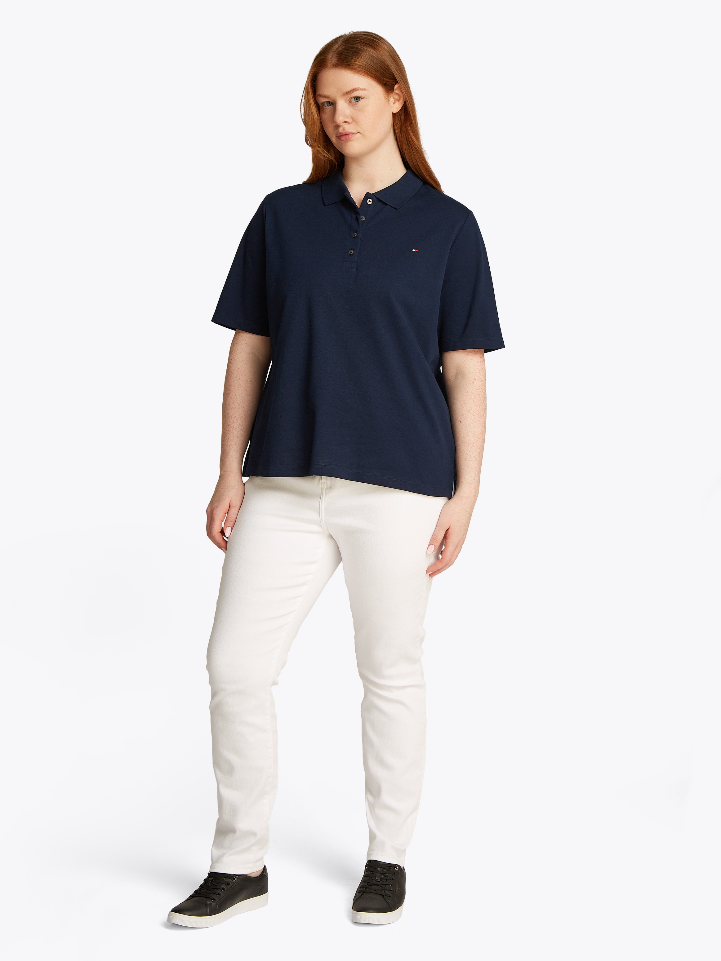 Tommy Hilfiger Curve Poloshirt »CRV 1985 REG PIQUE POLO SS«, in großen Größen