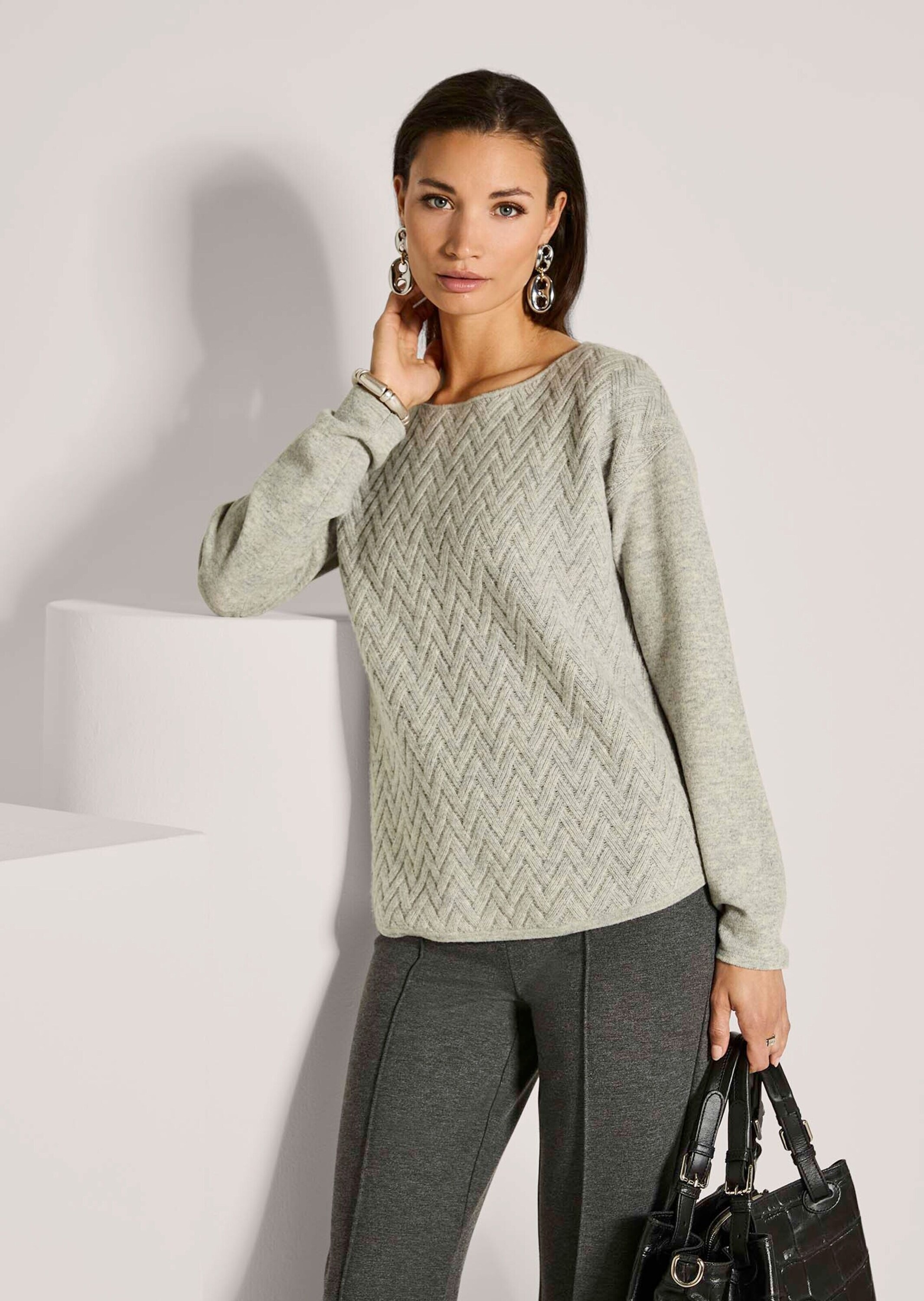 MADELEINE Longpullover »Pullover Pullover« vorne Allover-Jacquard