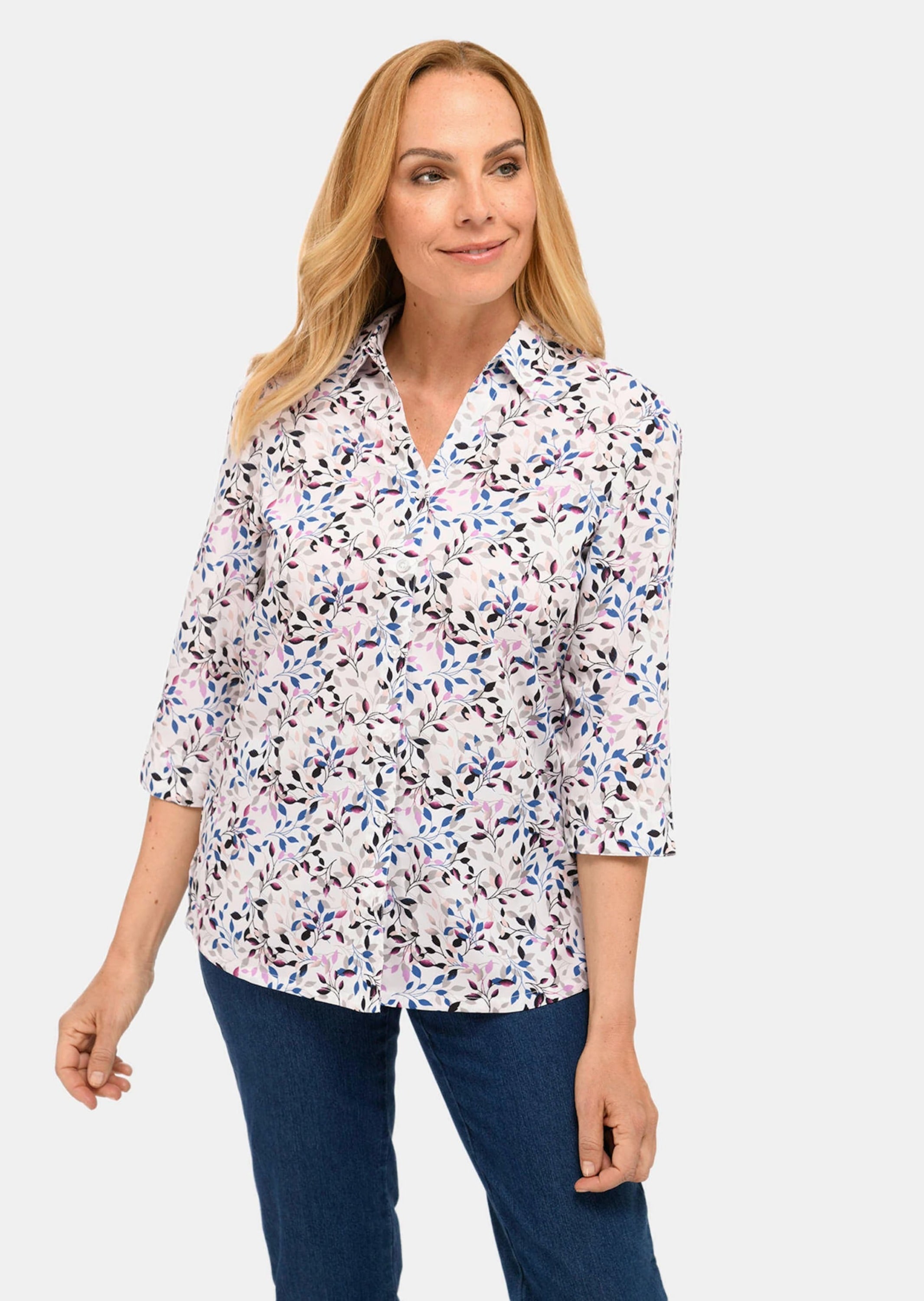 GOLDNER Druckbluse »Wunderschöne Bluse mit floralem Druck«