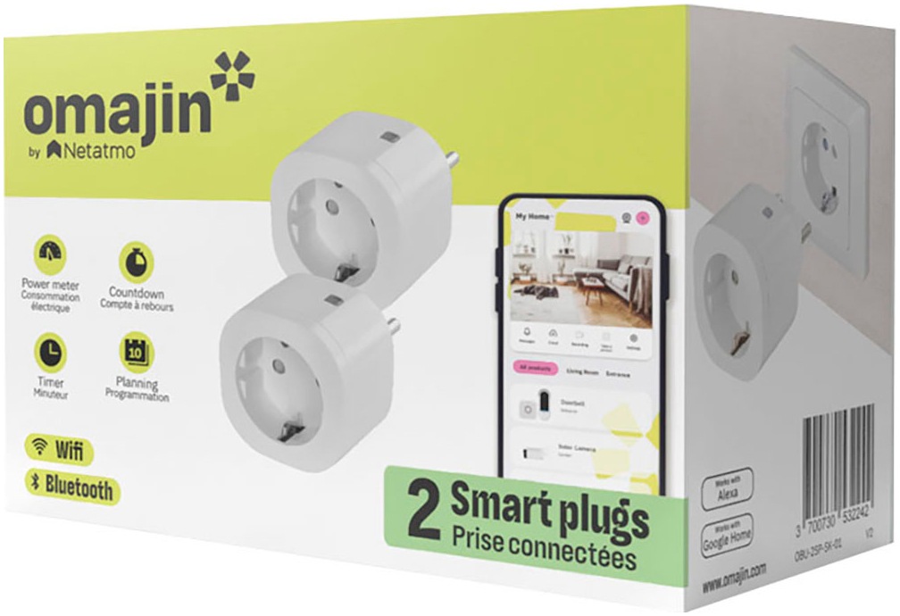 Omajin by Netatmo Steckdose »Smarter Zwischenstecker - 2er Bundle«, (2 St.)