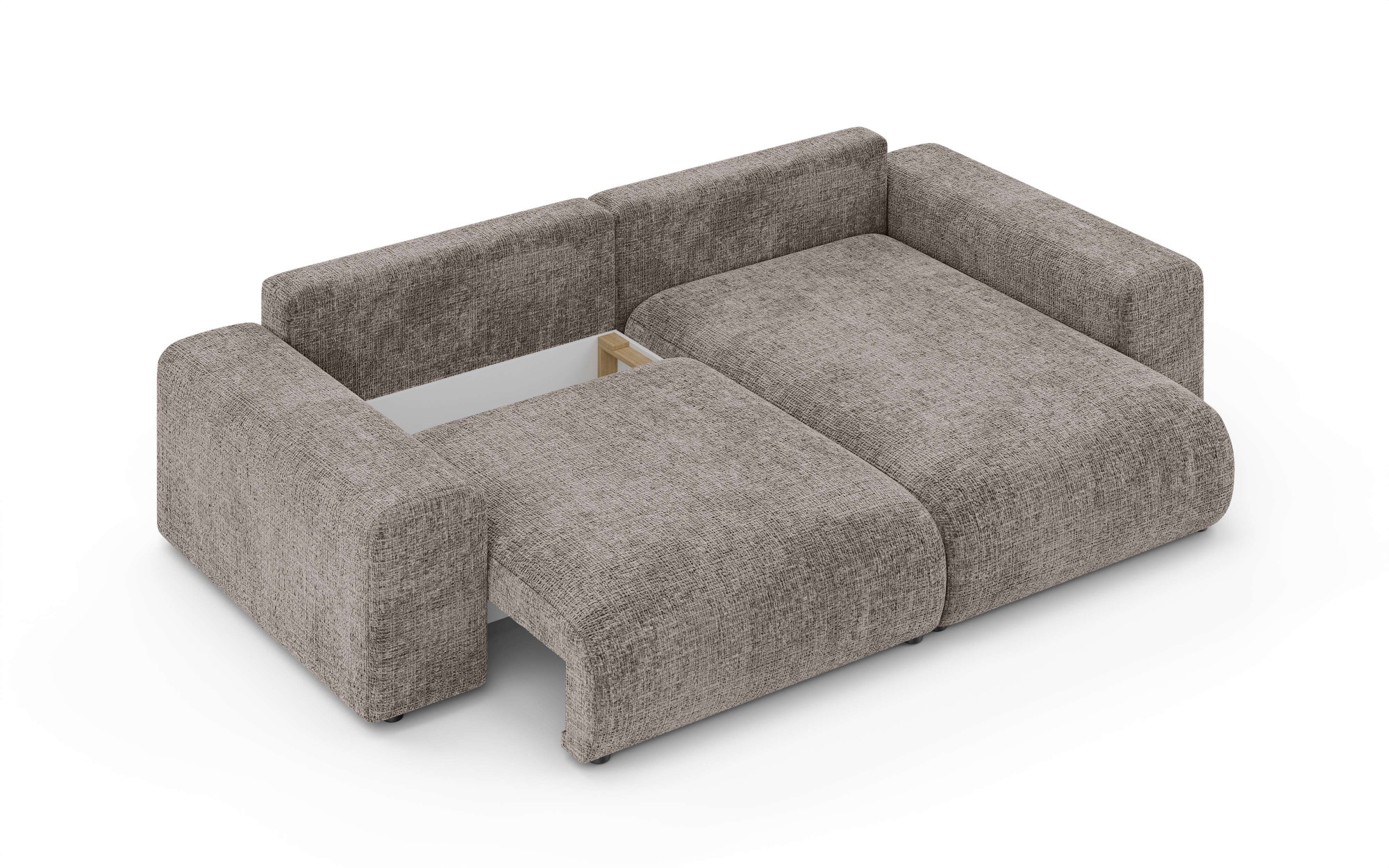 Home affaire Ecksofa »LAKESIDE mit Bettfunktion und Bettkasten, B/T/H 257/166/84 cm«, L-Form, Recamiere beidseitig montierbar, mit Wellenunterfederung