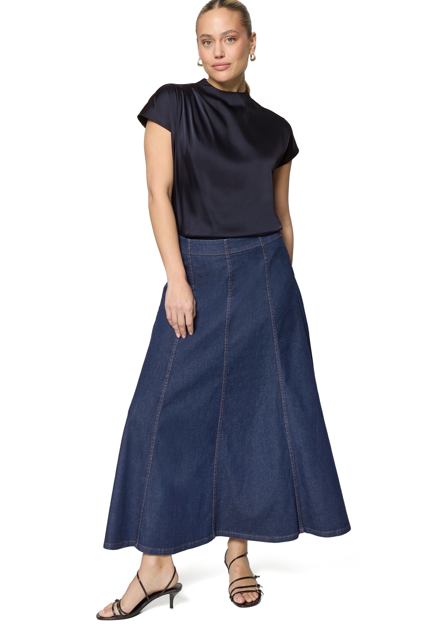 Zero Satinbluse »Satin-Bluse mit Kragen«