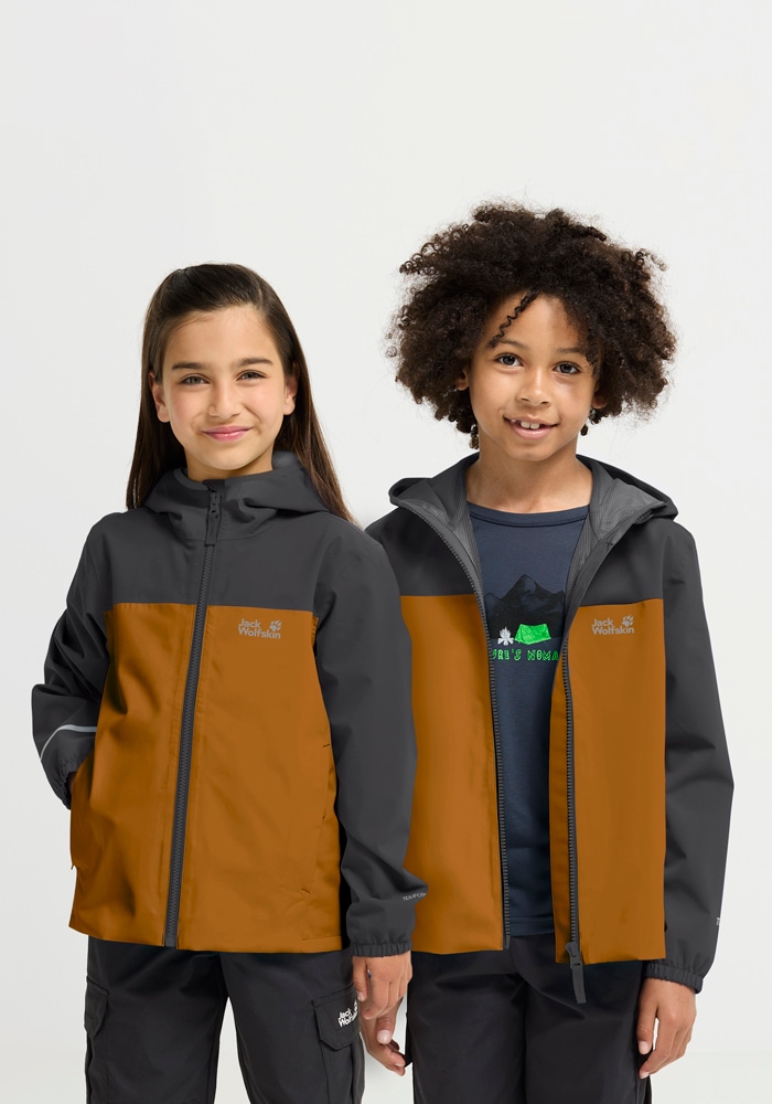 Jack Wolfskin Regenjacke »ADVENTURETRIBE 2L JKT K« Wasserdicht, atmungsaktiv, Übergangsjacke