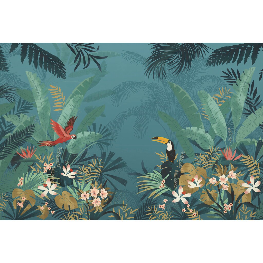 Komar Fototapete »Enchanted Jungle«, bedruckt-floral-tropisch