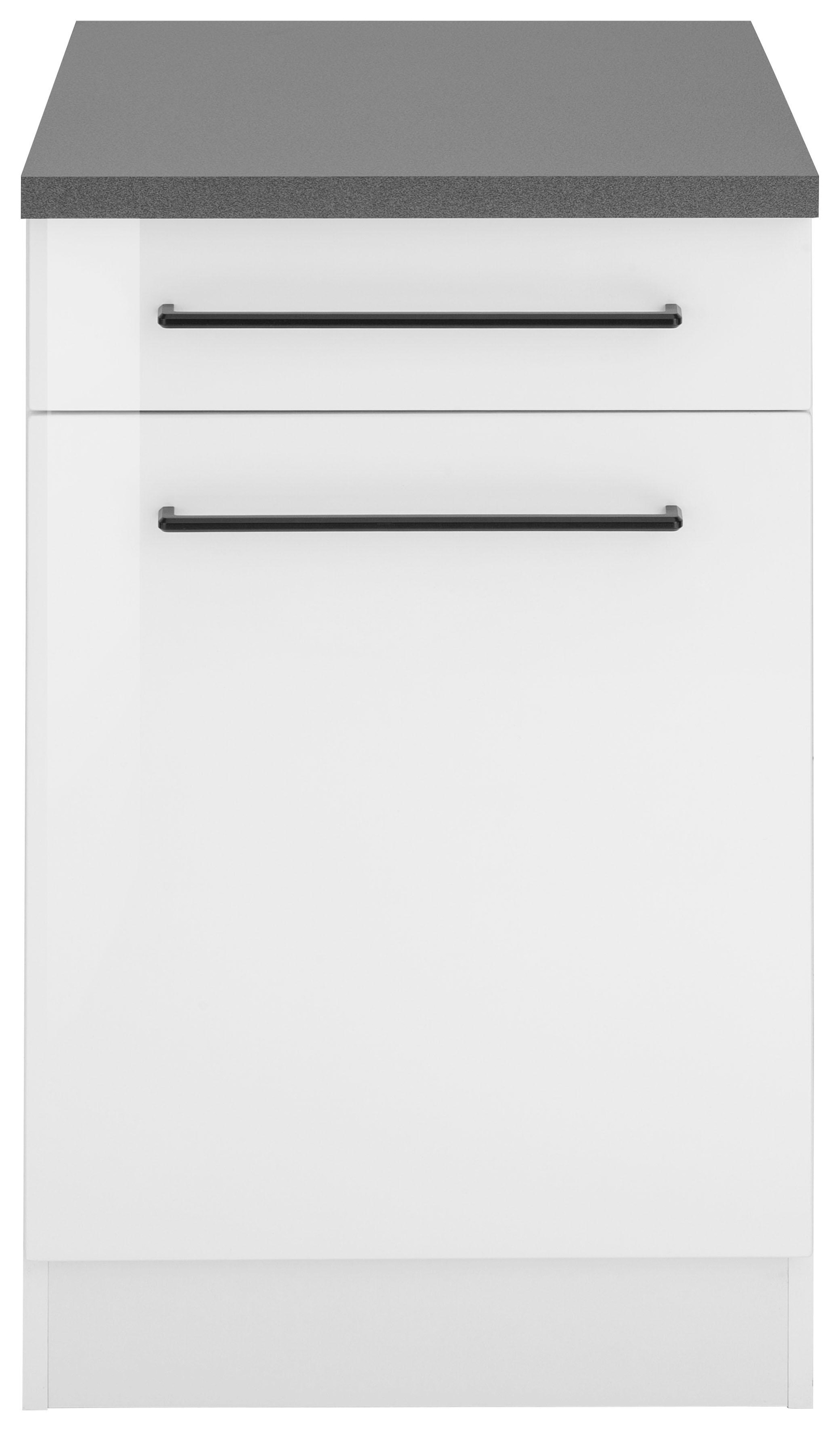 KOCHSTATION Unterschrank »KS-Tulsa« 50 cm breit, 1 Tür, 1 Schubkasten, schwarzer Metallgriff, MDF Front