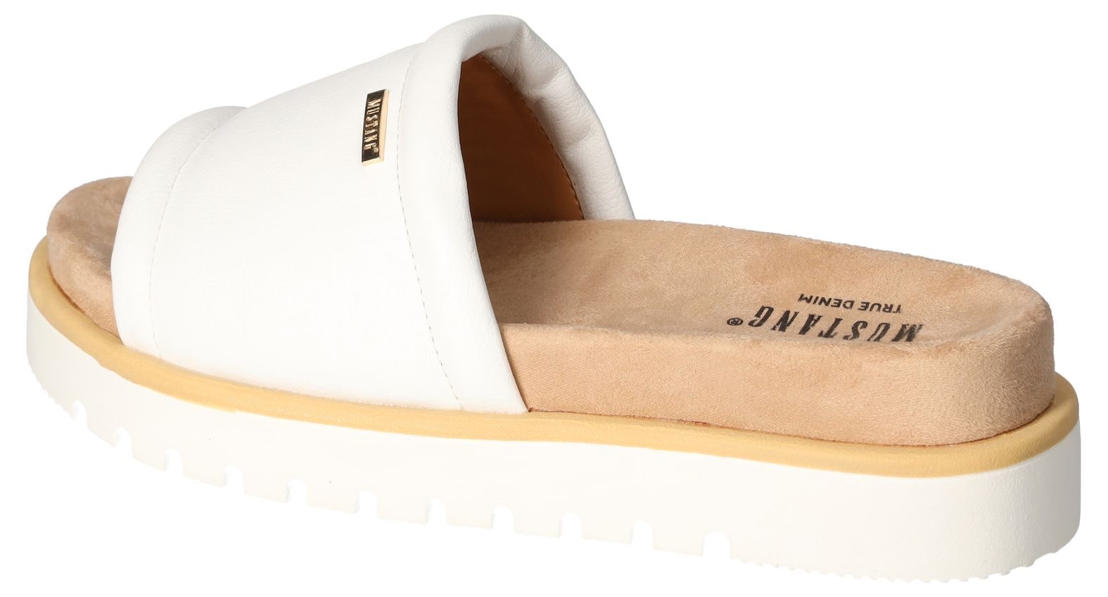 Mustang Shoes Pantolette,Plateausandale,Pool Slides,Sommerschuh mit Softfußbett, bequeme Form